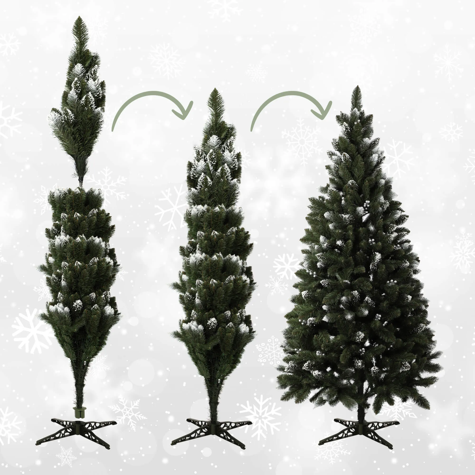 Dirbtinė Kalėdų eglutė, deimantinė pušis, Mantua, 180 cm