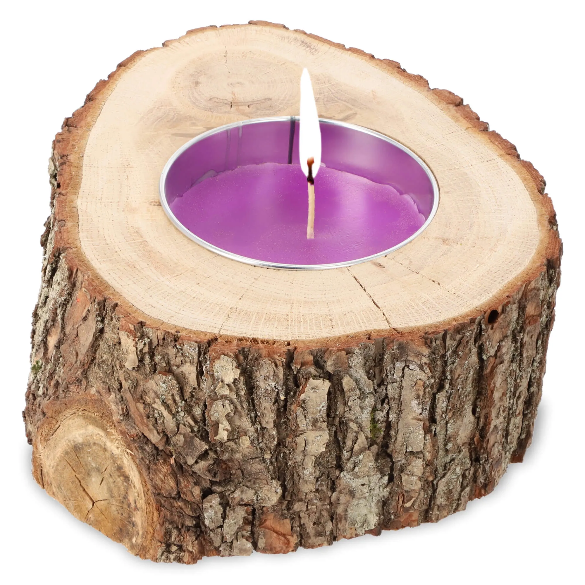 Kaimiško stiliaus kvapioji žvakė, vidutinė, 18 cm, levandų