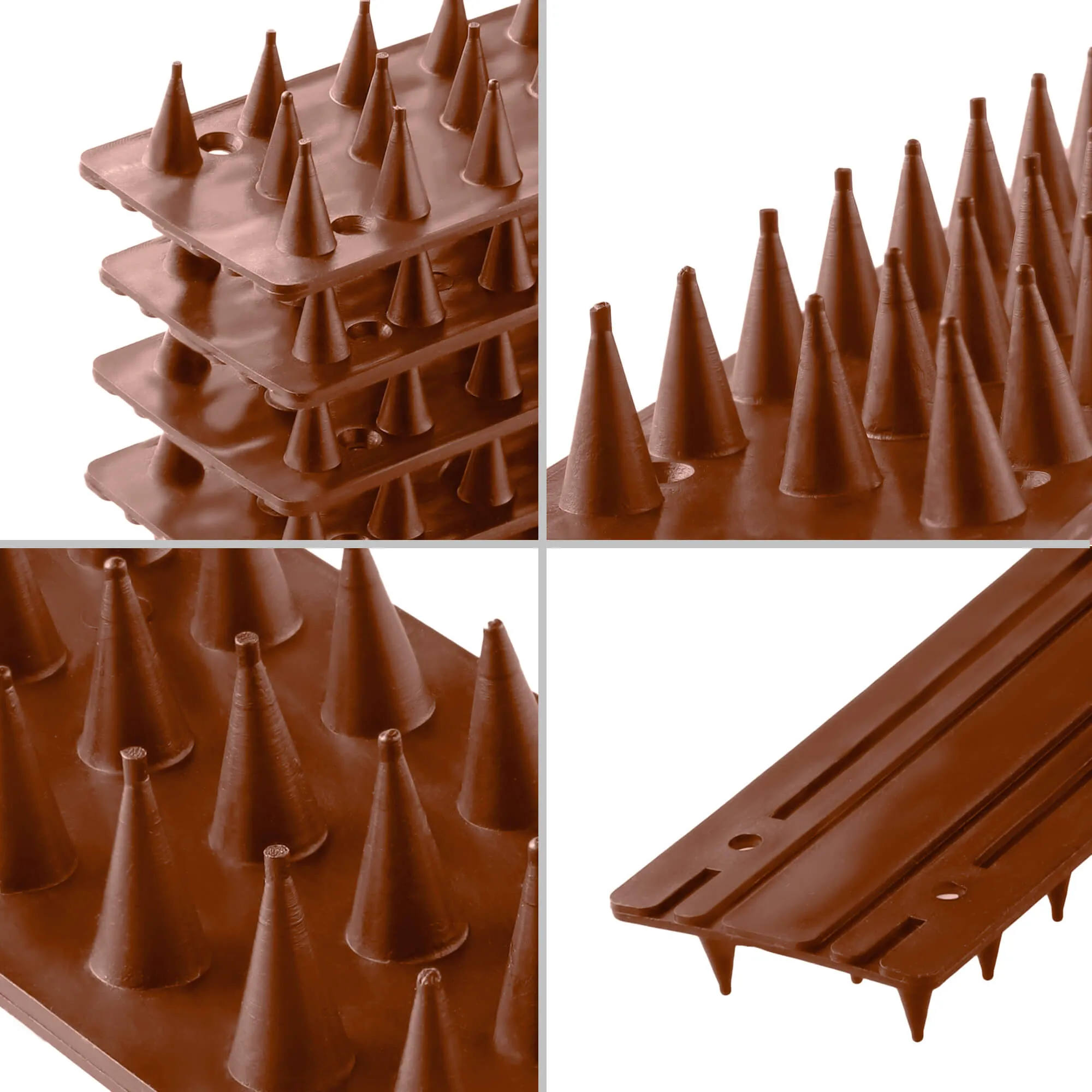 Tosta plastikiniai spygliai nuo paukščių, 50 cm, rudi, 1 vnt.