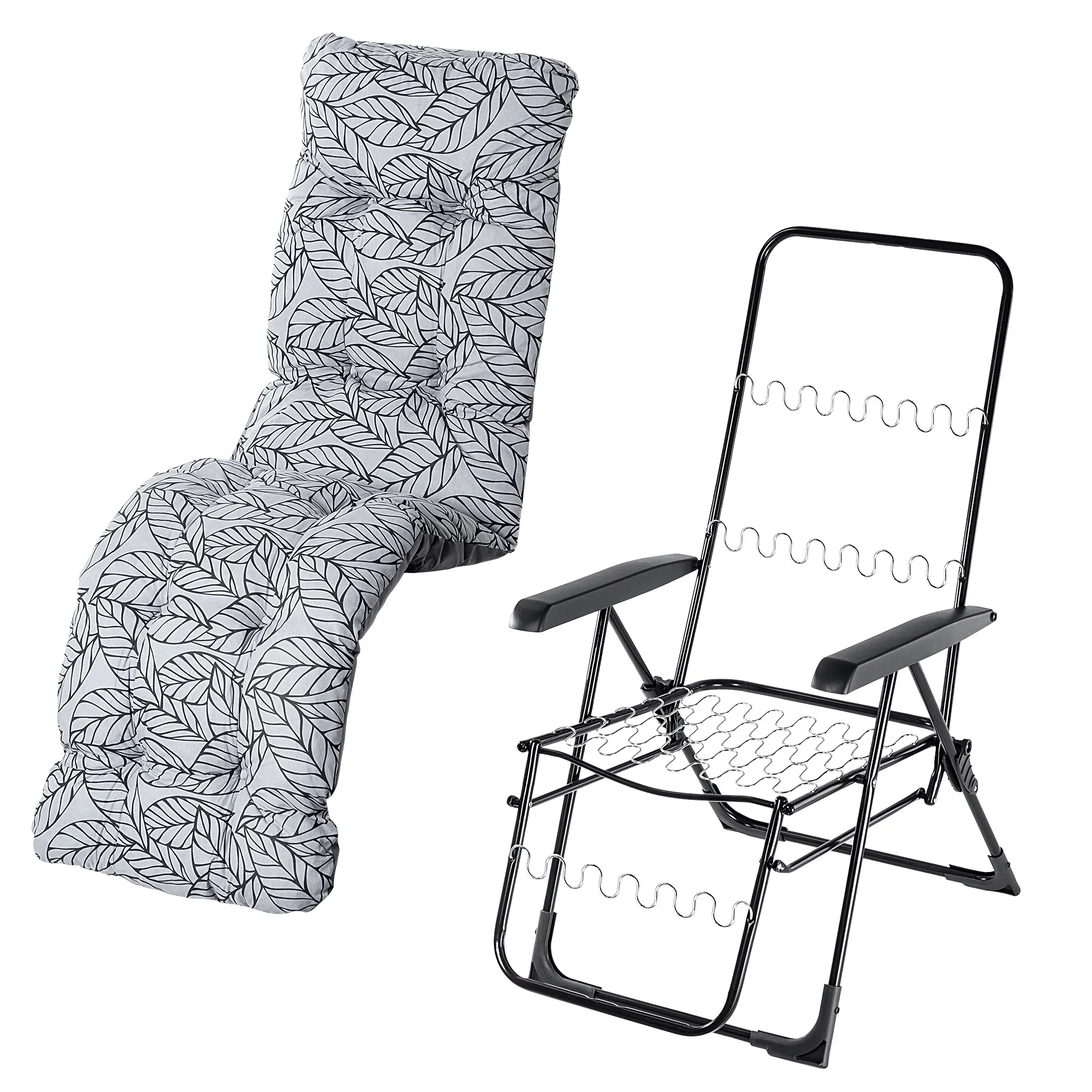 „Soller Plus“ sodo gultas 150 x 68 cm „Pilki lapai“