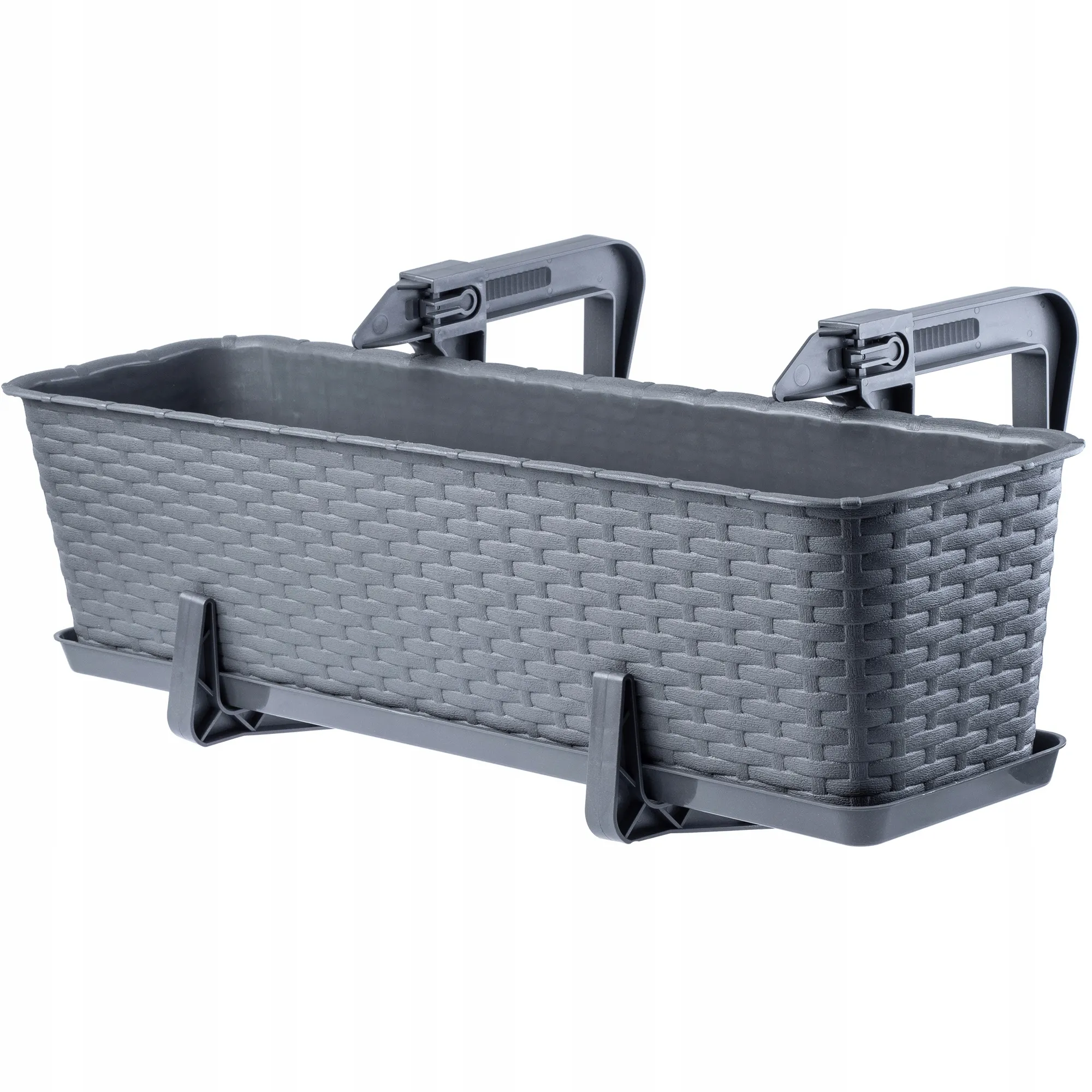 Balkono dėžė su pagrindu ir rankenomis 40 + 60 cm