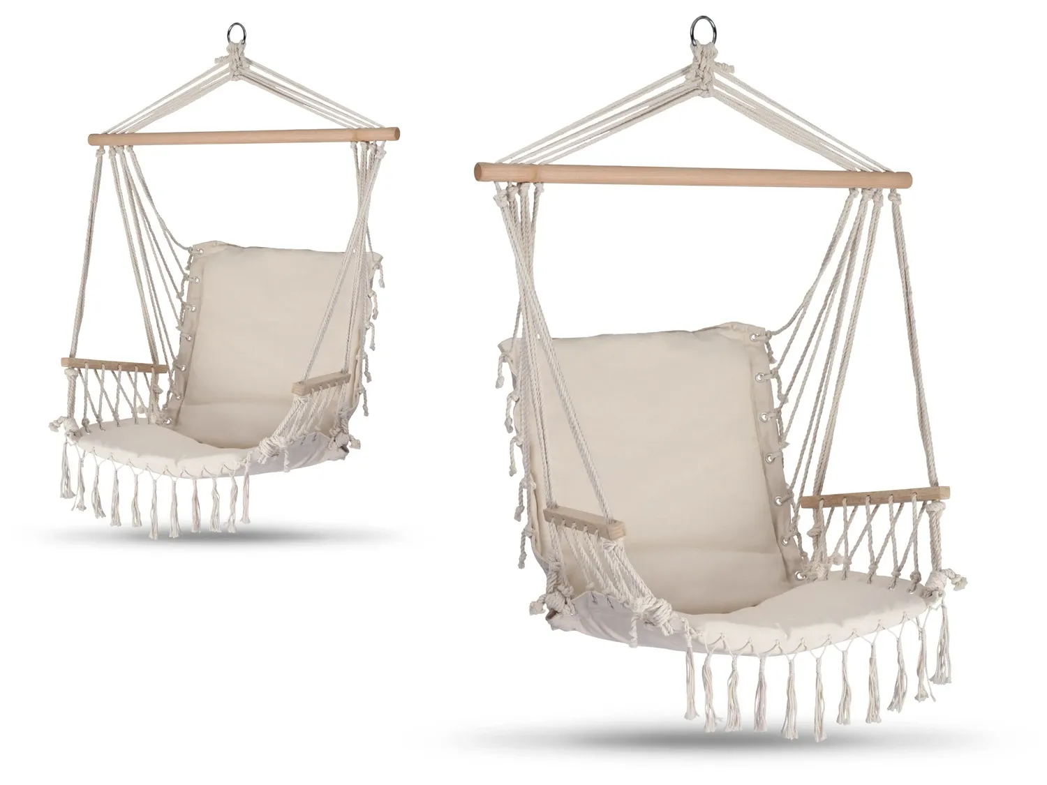 Lagos pakabinama kėdė smėlio spalvos - nuotrauka 1