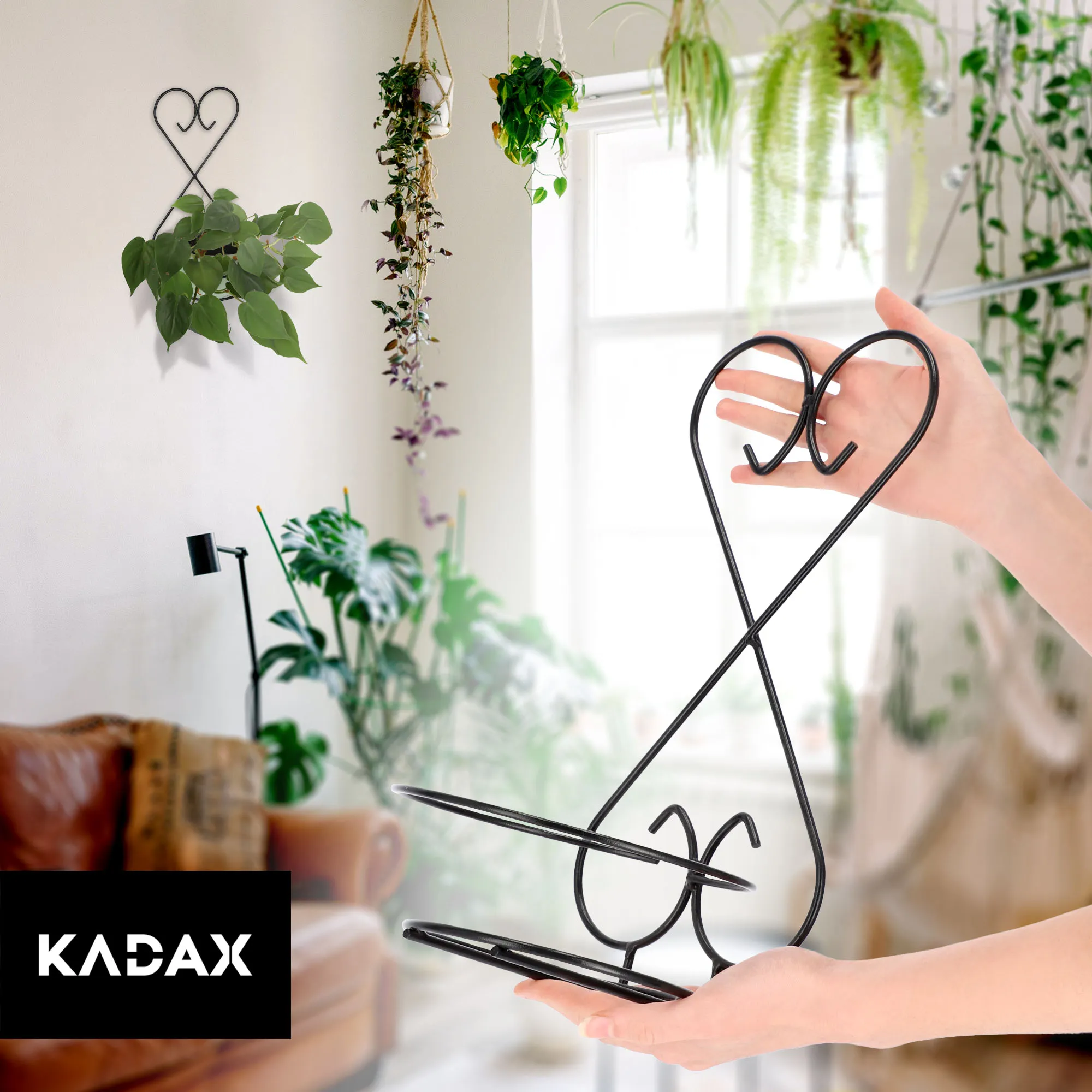 Metalinis pakabinamas gėlių stovas 35 x 17