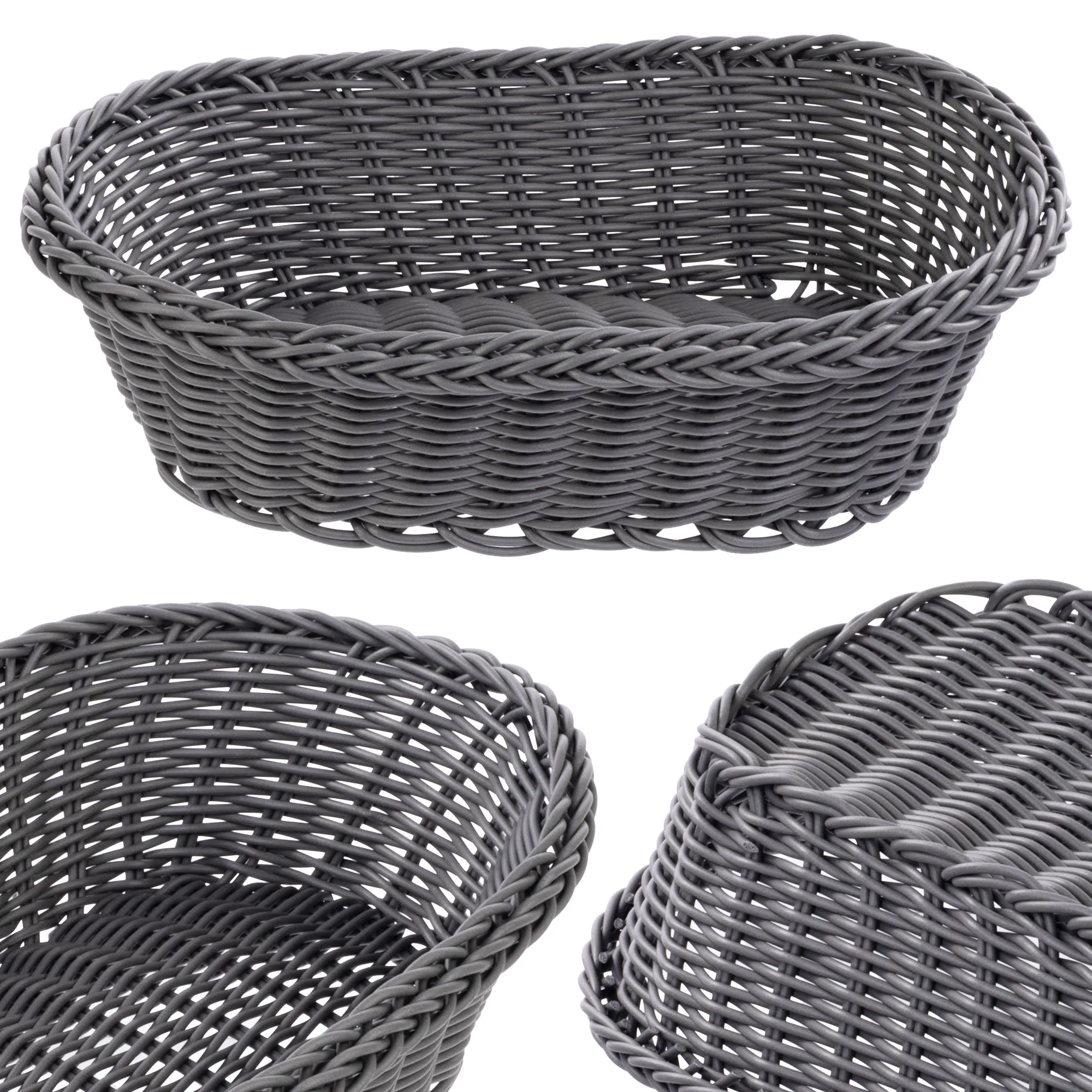 Arezzo ovalus pintas krepšelis, pilkas