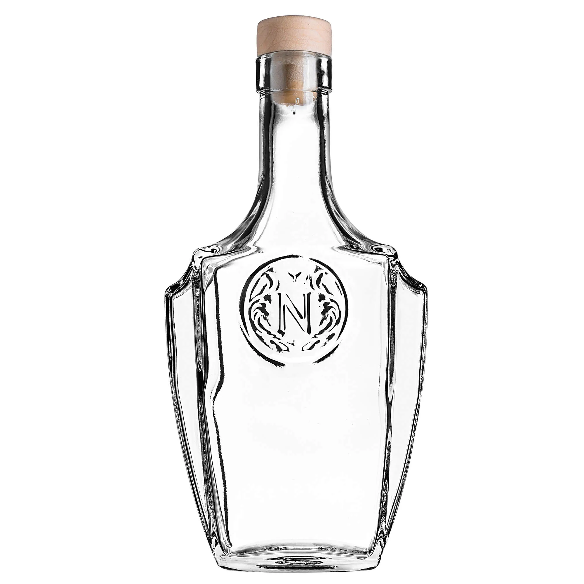Faenza stiklinis tinktūros buteliukas 500 ml su sintetiniu kamščiu 50 vnt.