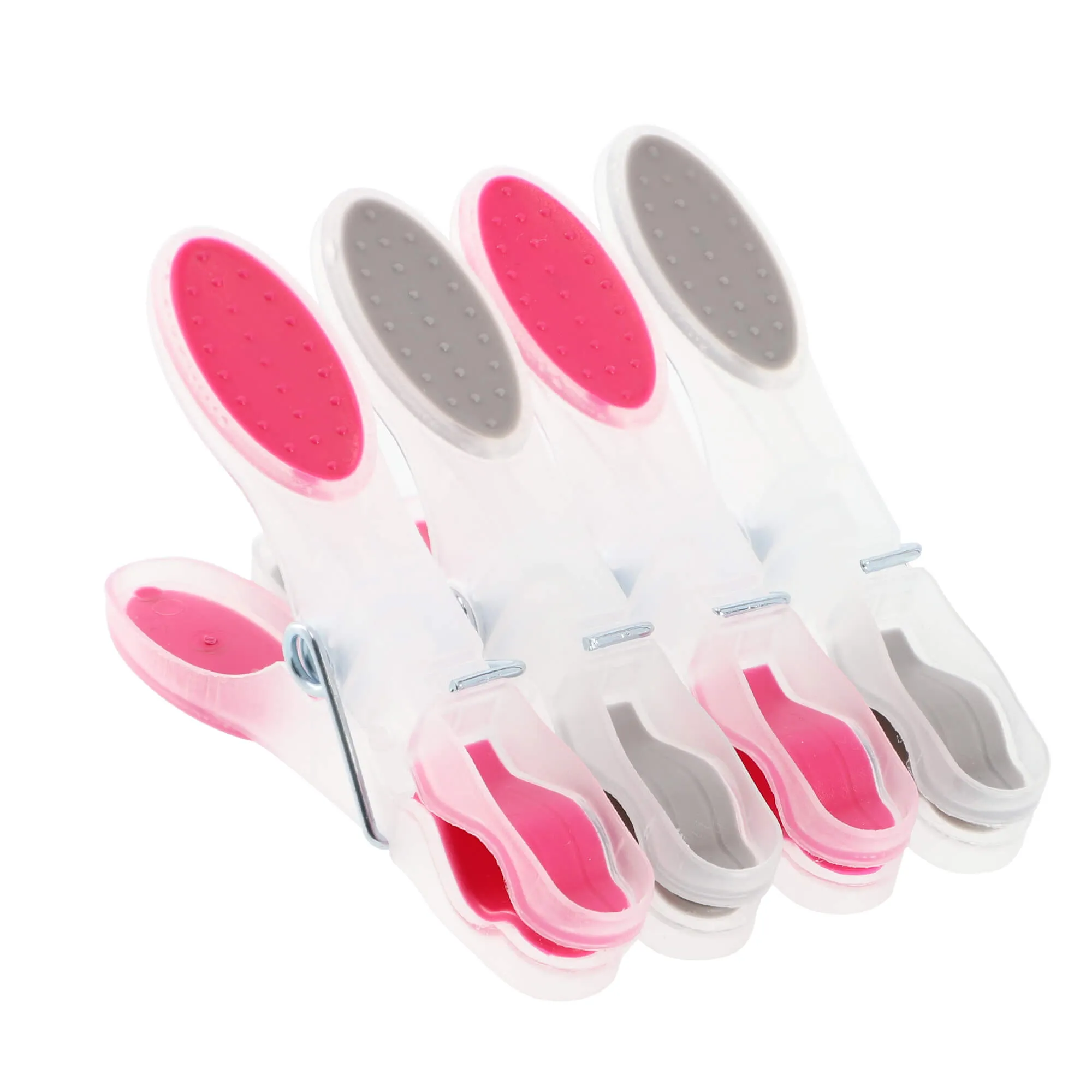 „Luant“ plastikiniai skalbinių segtukai, pilki ir rožiniai, 12 vnt.