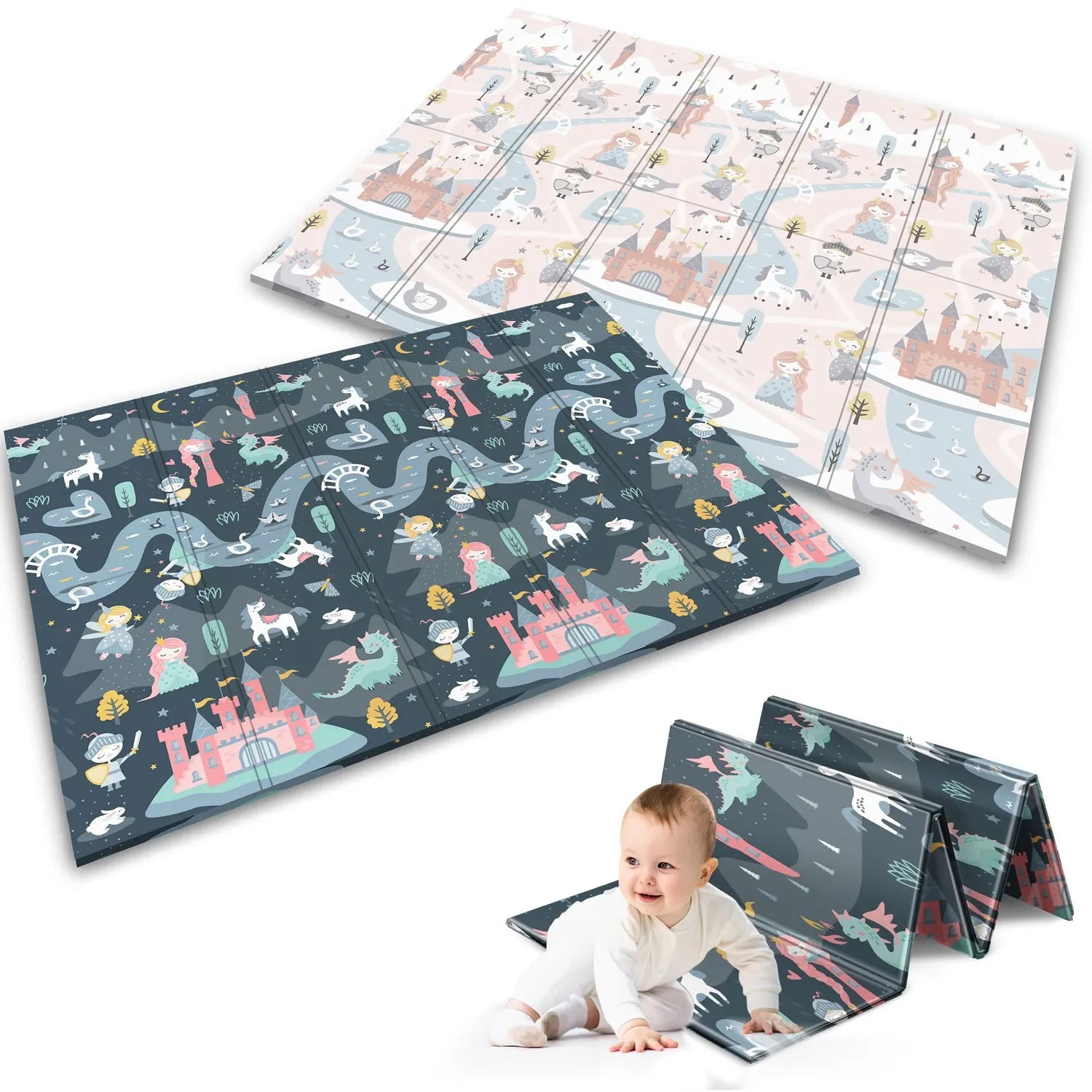 Sulankstomas edukacinis putplasčio kilimėlis 200 x 150 x 1 cm Nukido NK-341 - nuotrauka 1