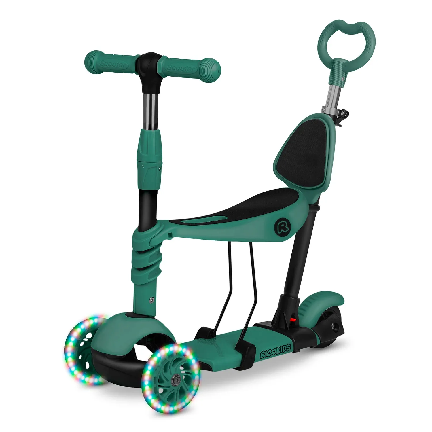 „Ricokids Todi“ triratis paspirtukas – žalias - nuotrauka 1