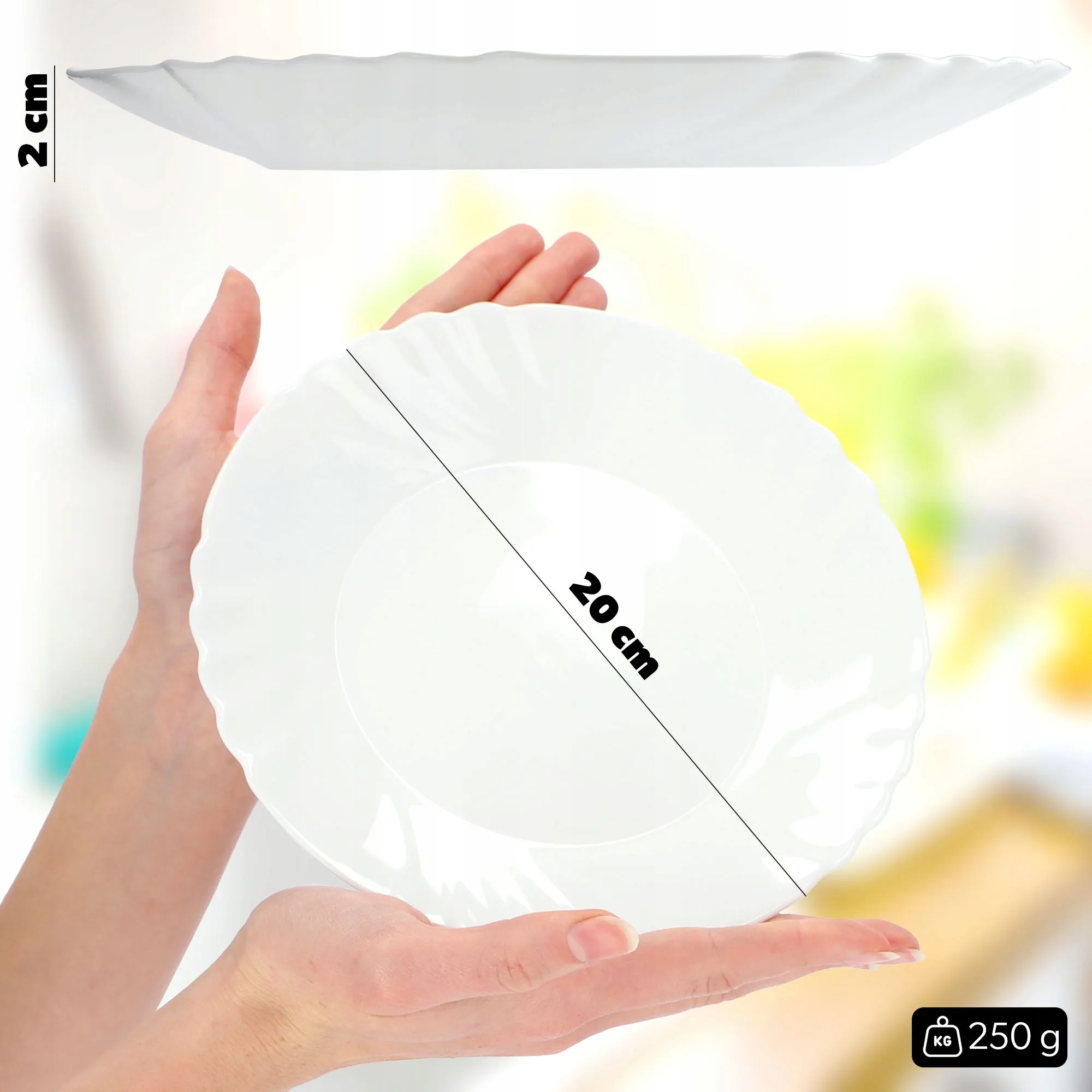 Deserto lėkštė 20 cm, 3 vnt.