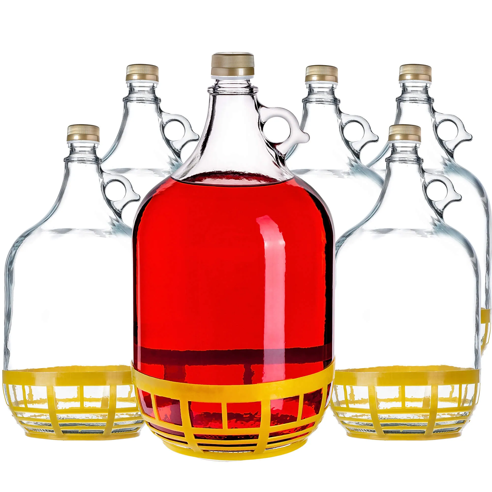 Vyno buteliai su užsukamu dangteliu, 5 l, 6 vnt.