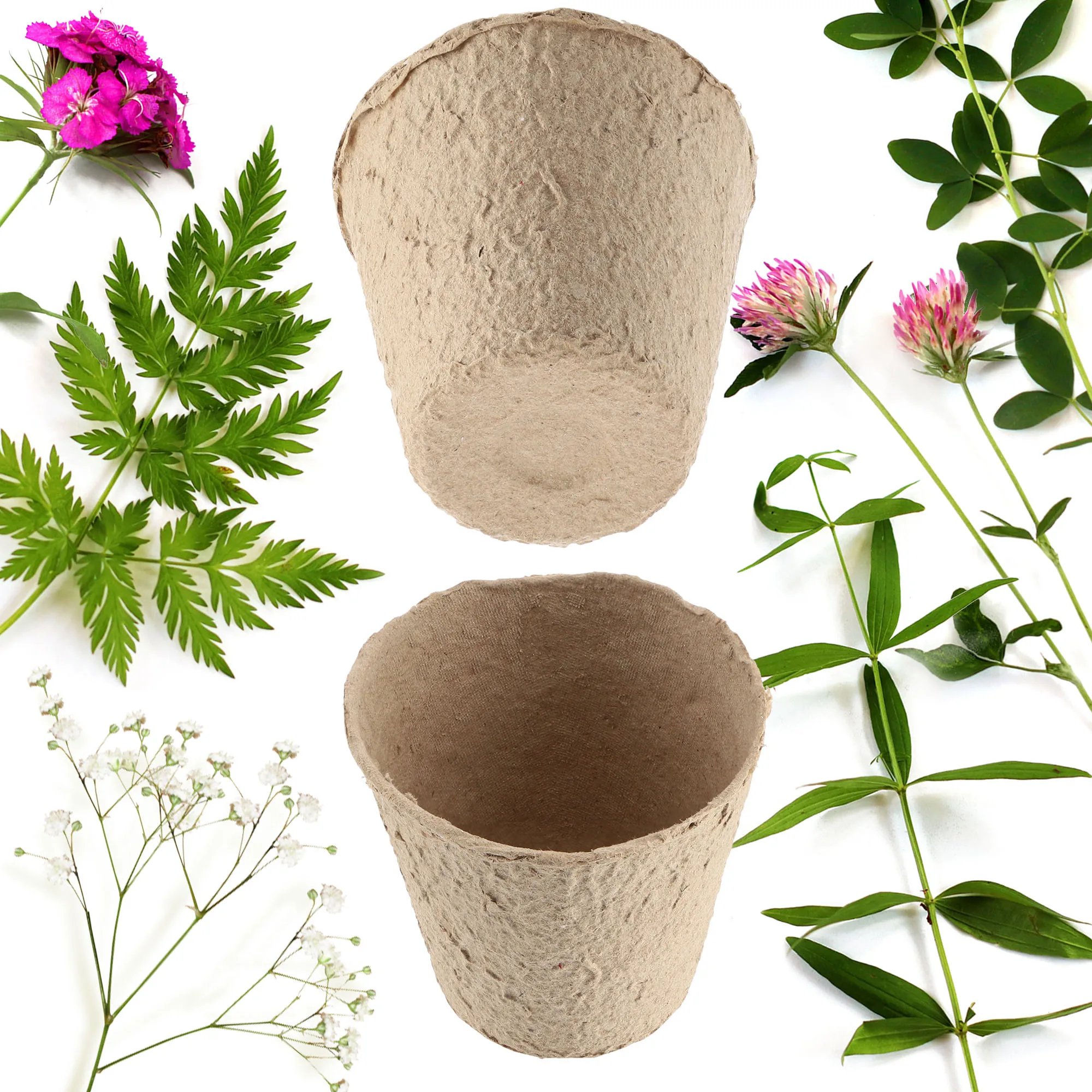 Turgoniniai durpių vazonai, 8 x 8 cm, 24 vnt.