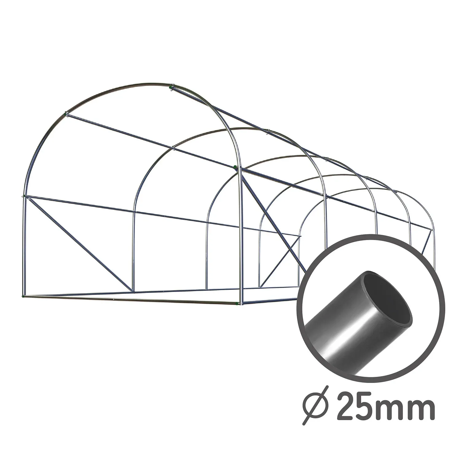 Sodo tunelis 3 x 4,5 m (13,5 m2) Plonos - nuotrauka 1