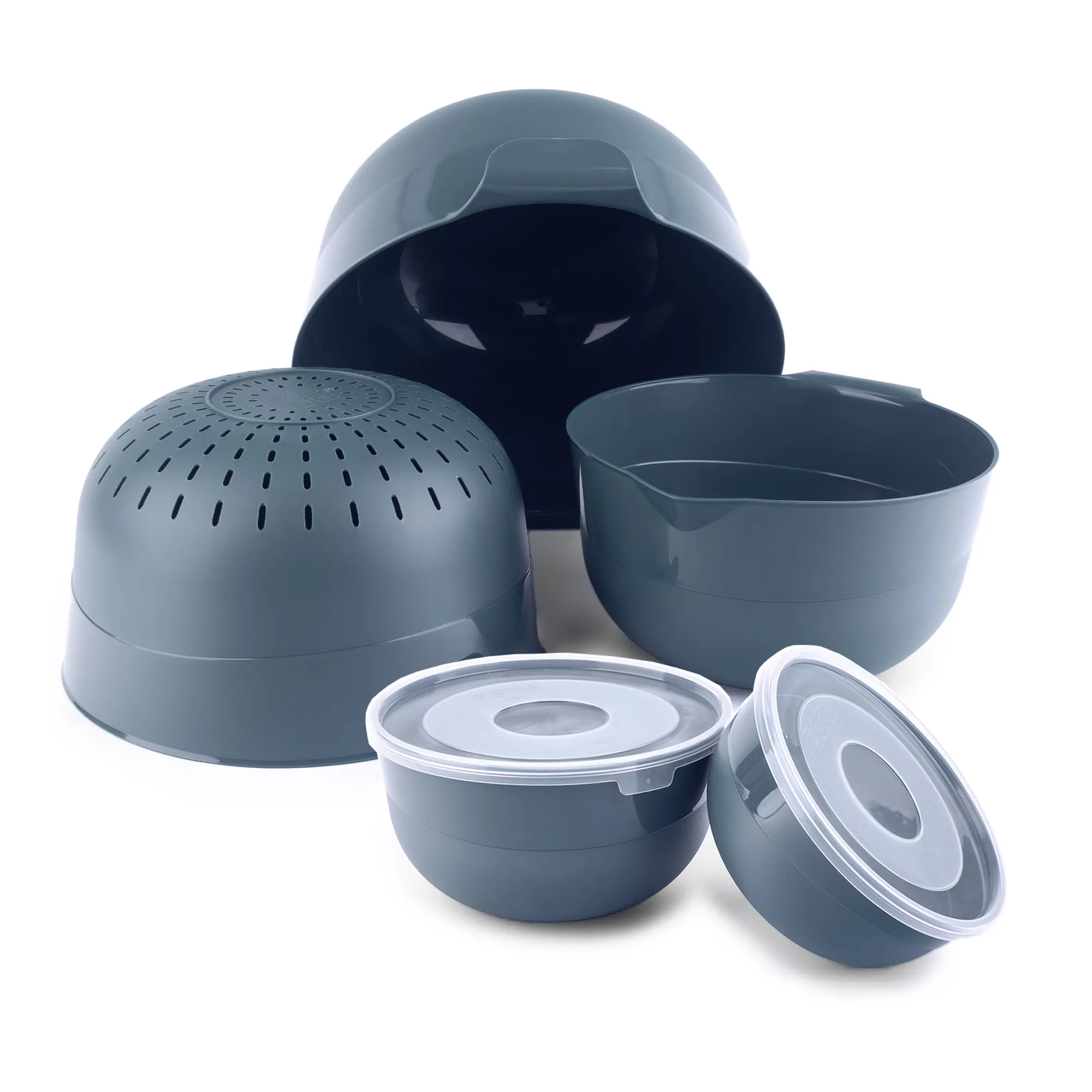 Dogato dubenėlių rinkinys, 7 dalys, tamsiai pilkas