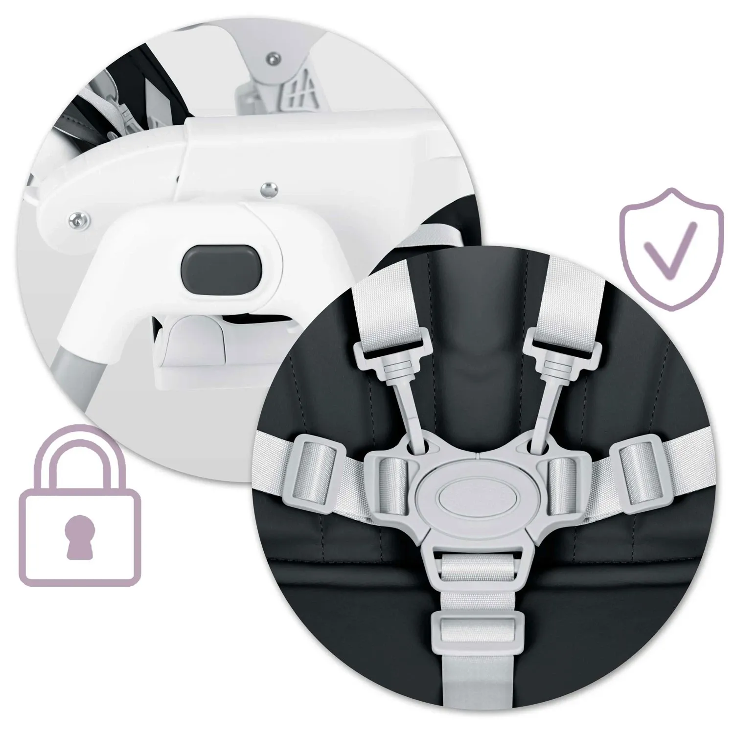 Nukido Tulo maitinimo kėdutė juoda - nuotrauka 1