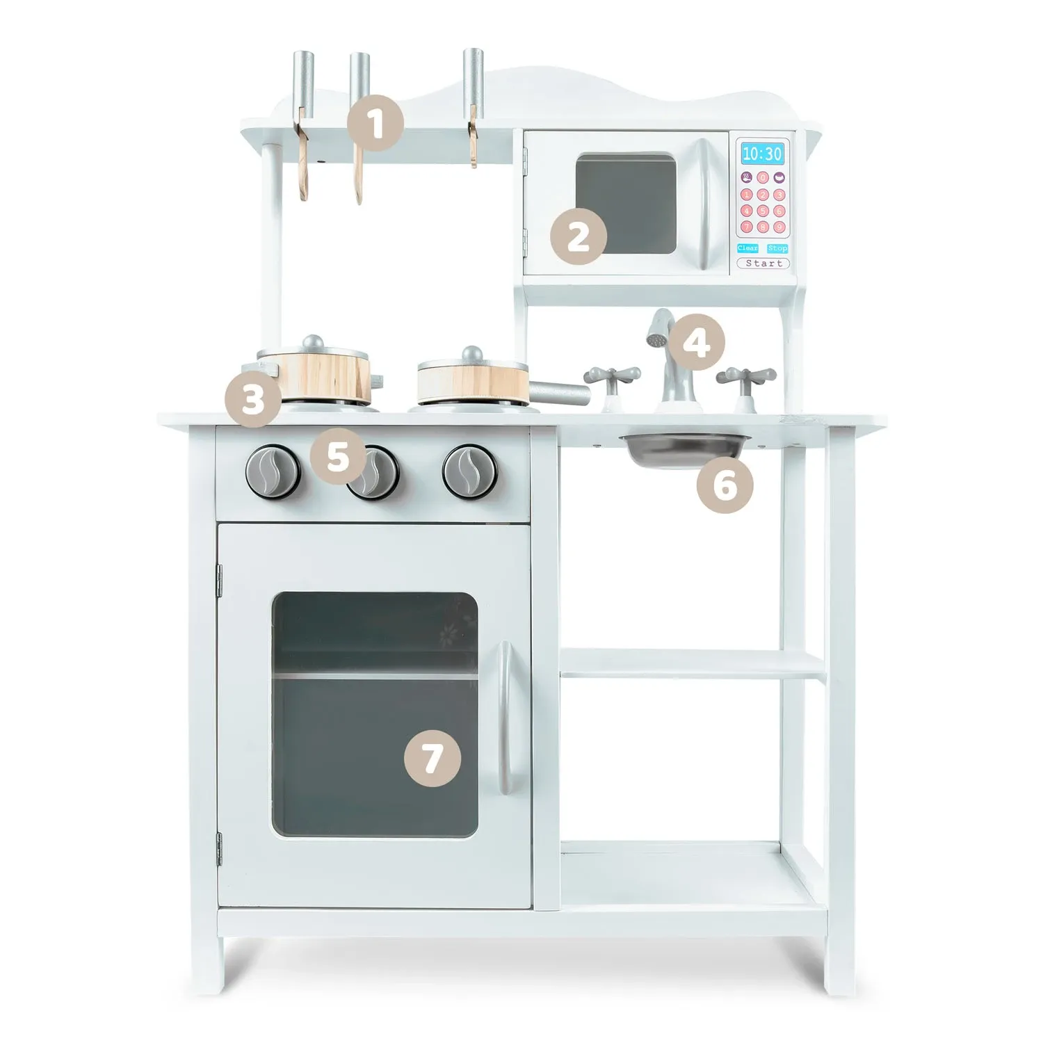 Medinė virtuvė vaikams 60 x 30 x 85 cm - nuotrauka 1