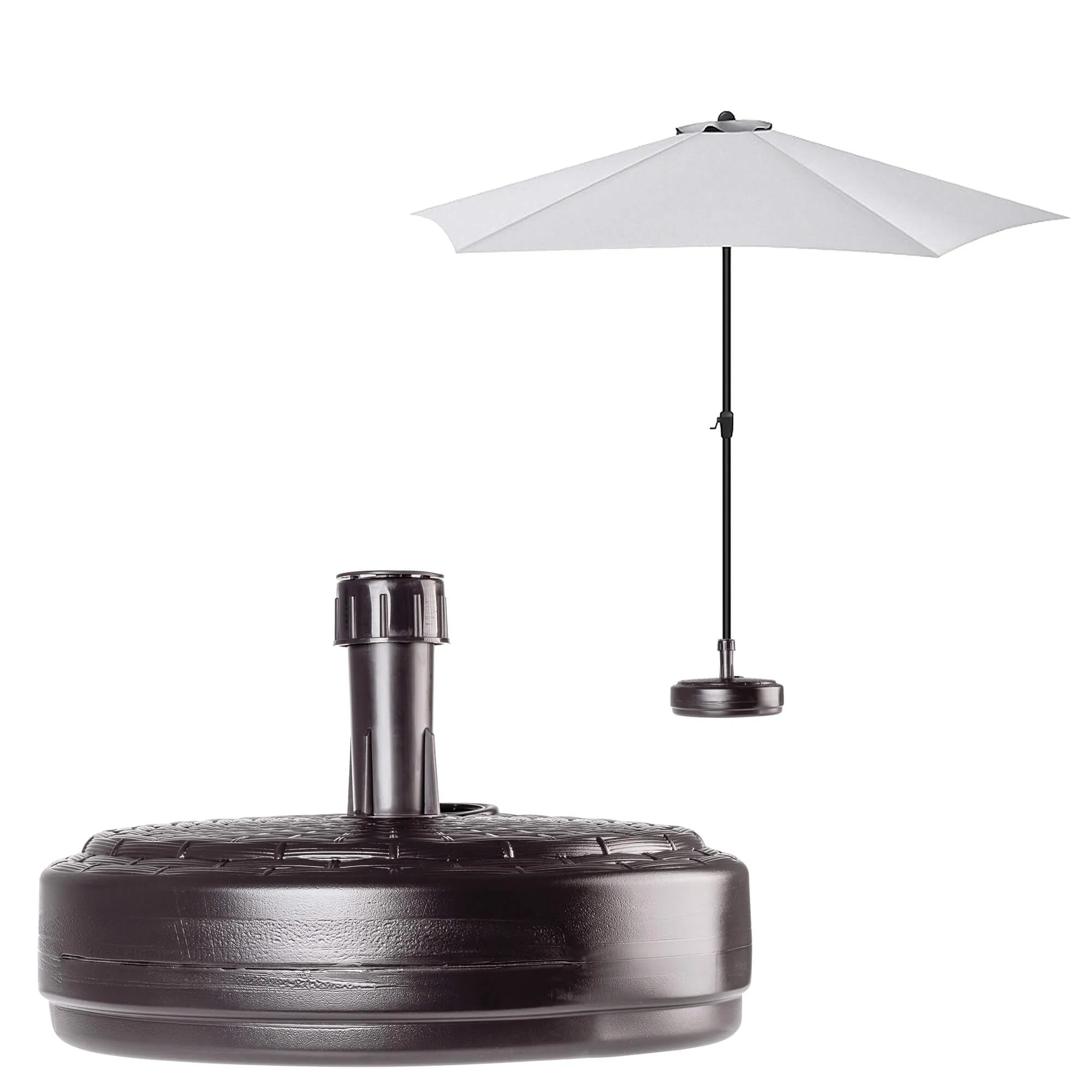 „Solero“ rotango apvalus rudas sodo skėčio pagrindas