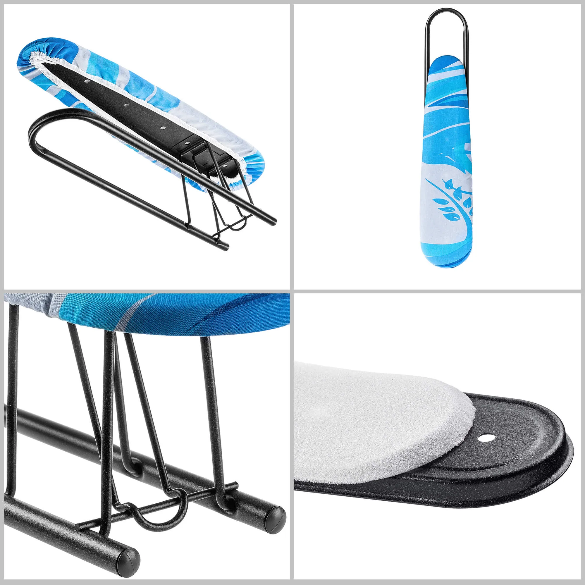 Lervos lyginimo rankovė 53 x 13 cm pilkai mėlyna