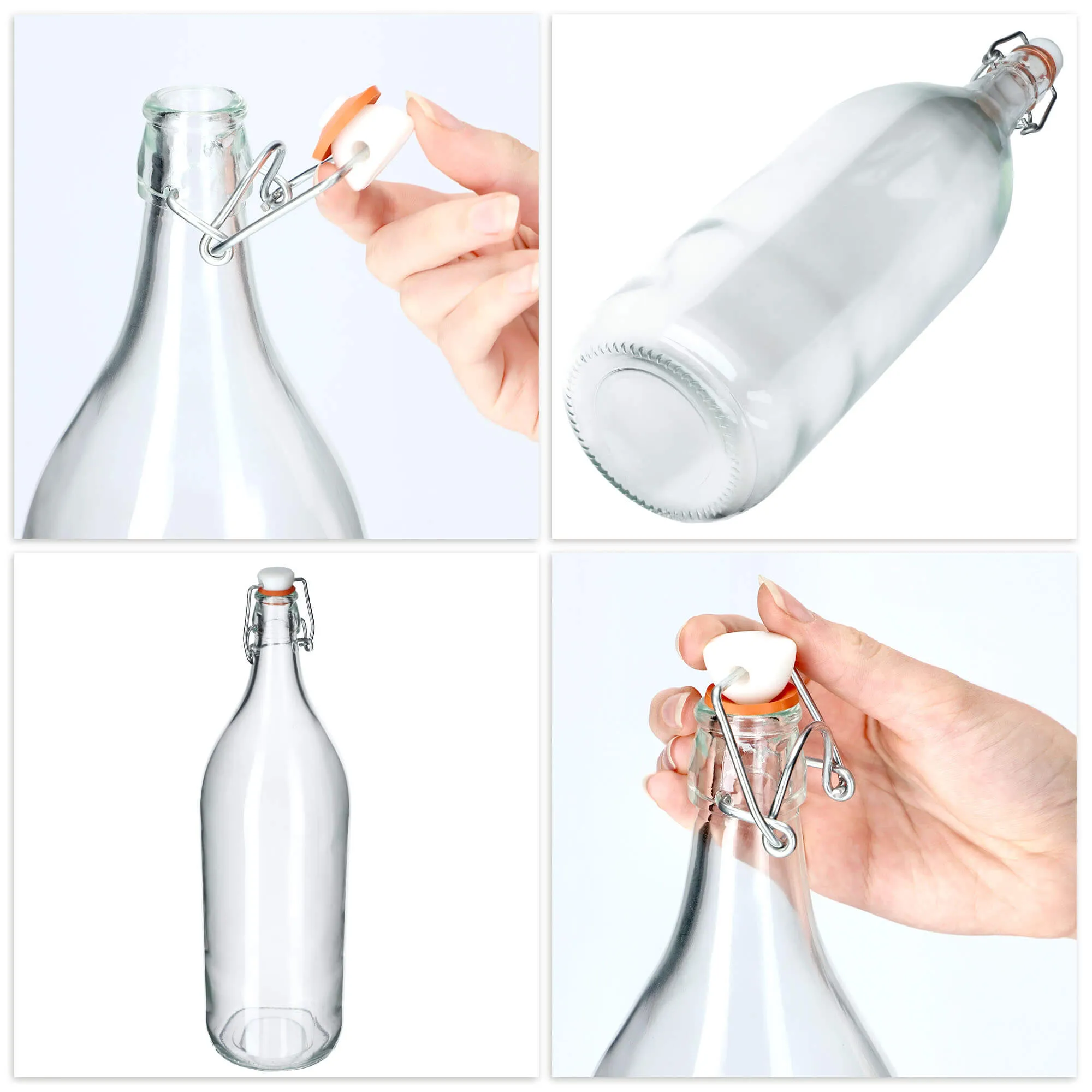 Stiklinis buteliukas tinktūroms 2000 ml, 6 vnt.