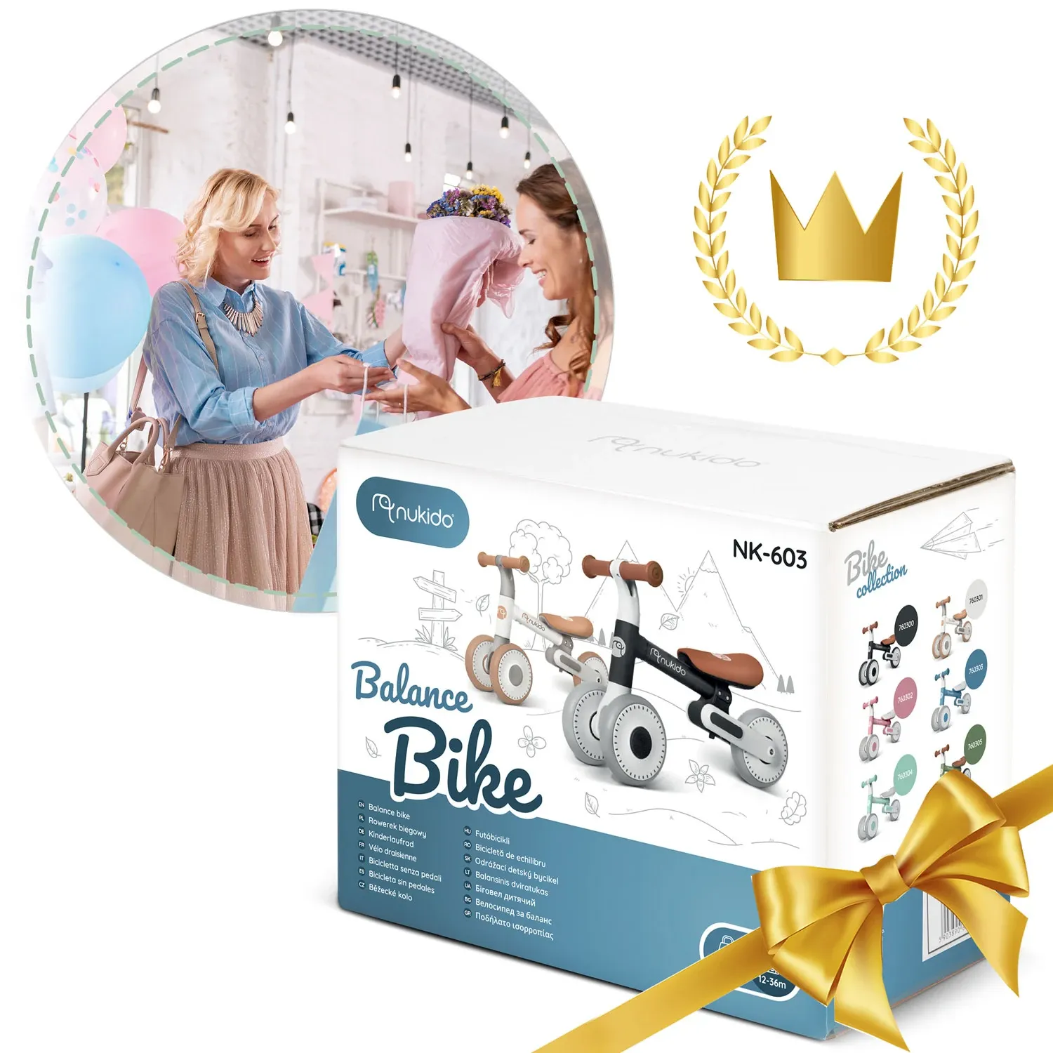 Nukido NK-603 vaikiškas balansinis dviratis - nuotrauka 1