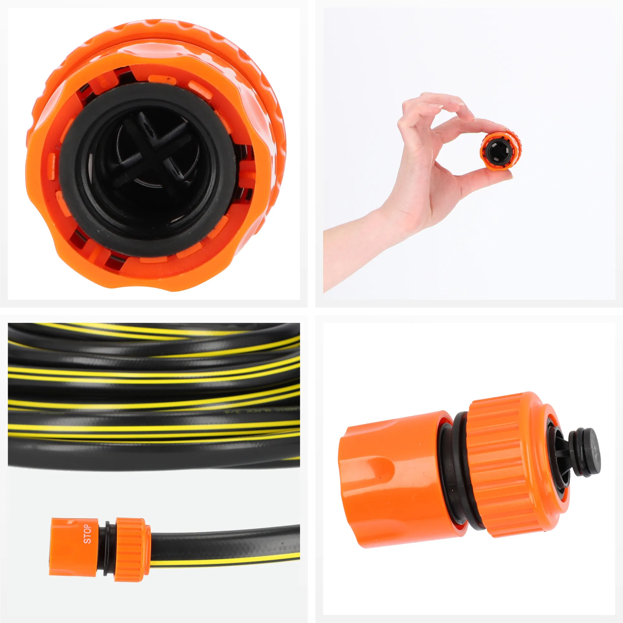 3/4 colio greito prijungimo žarnos jungtis, oranžinė