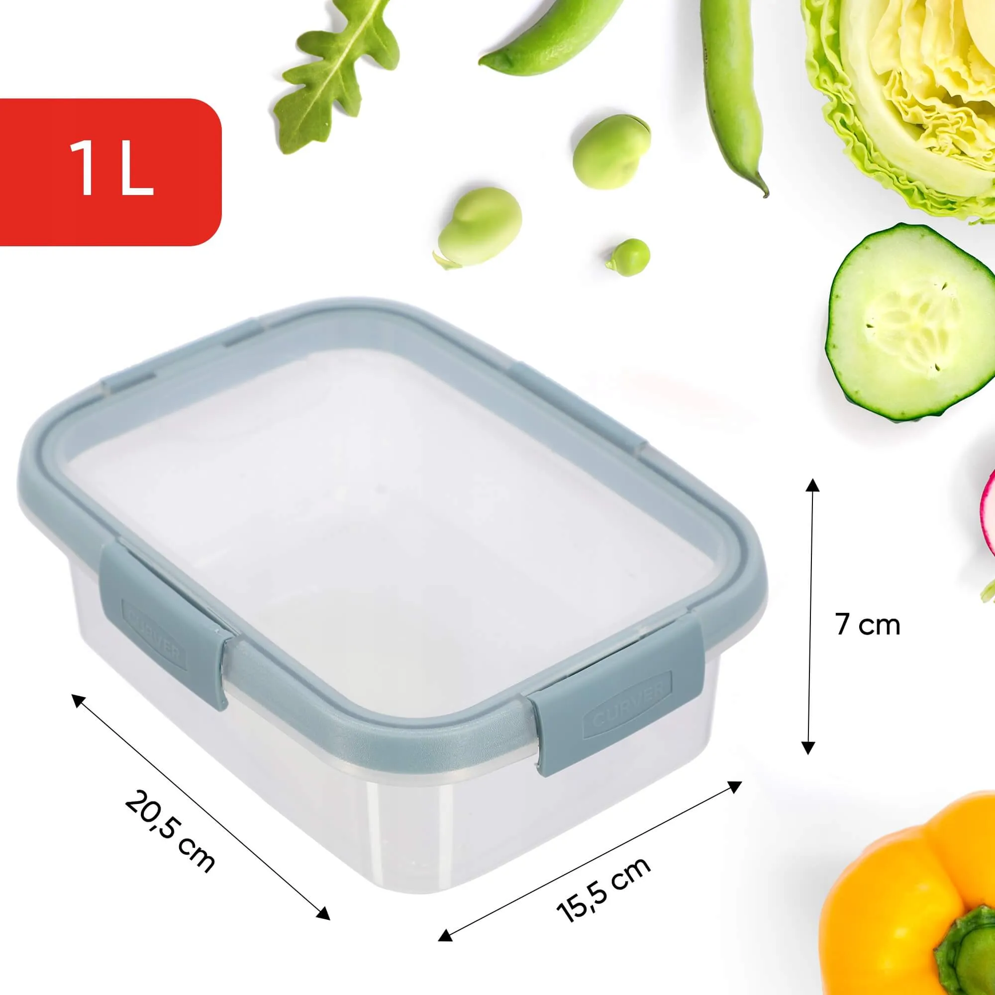 „Curver Smart Eco Line Fresh“ 1 l maisto indas, mėlynas