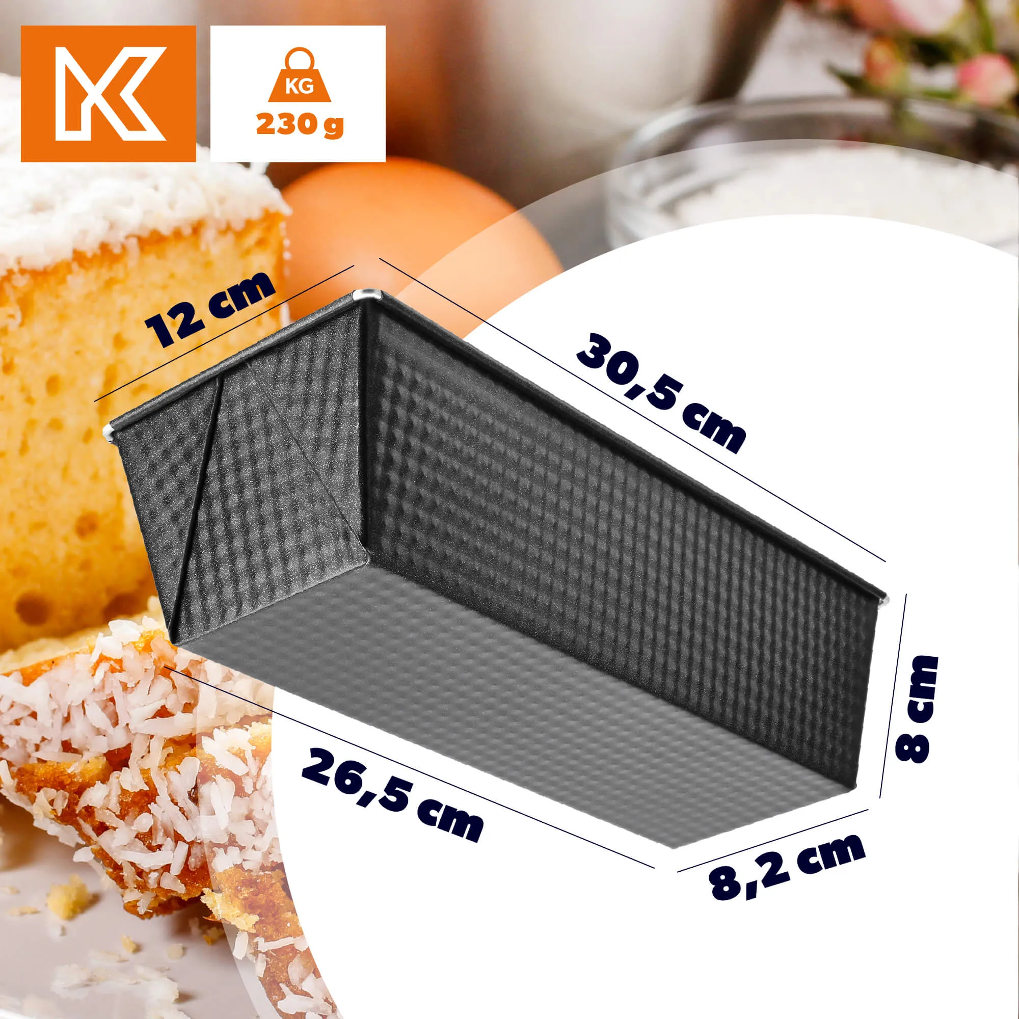 Ellos kepimo forma, 30 cm, juoda