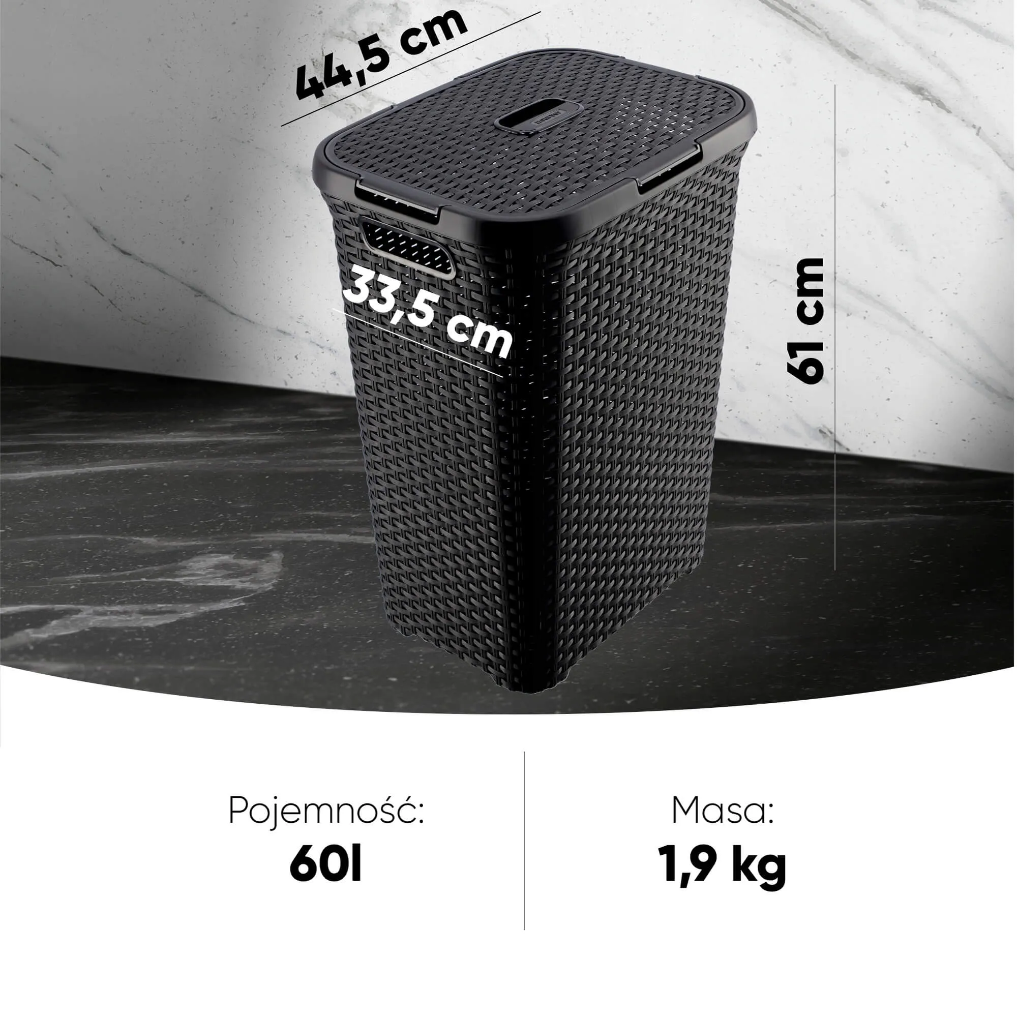 „Curver Natural Style“ 60 litrų krepšeliai su dangčiu, spalvų mišinys, 2 vnt.