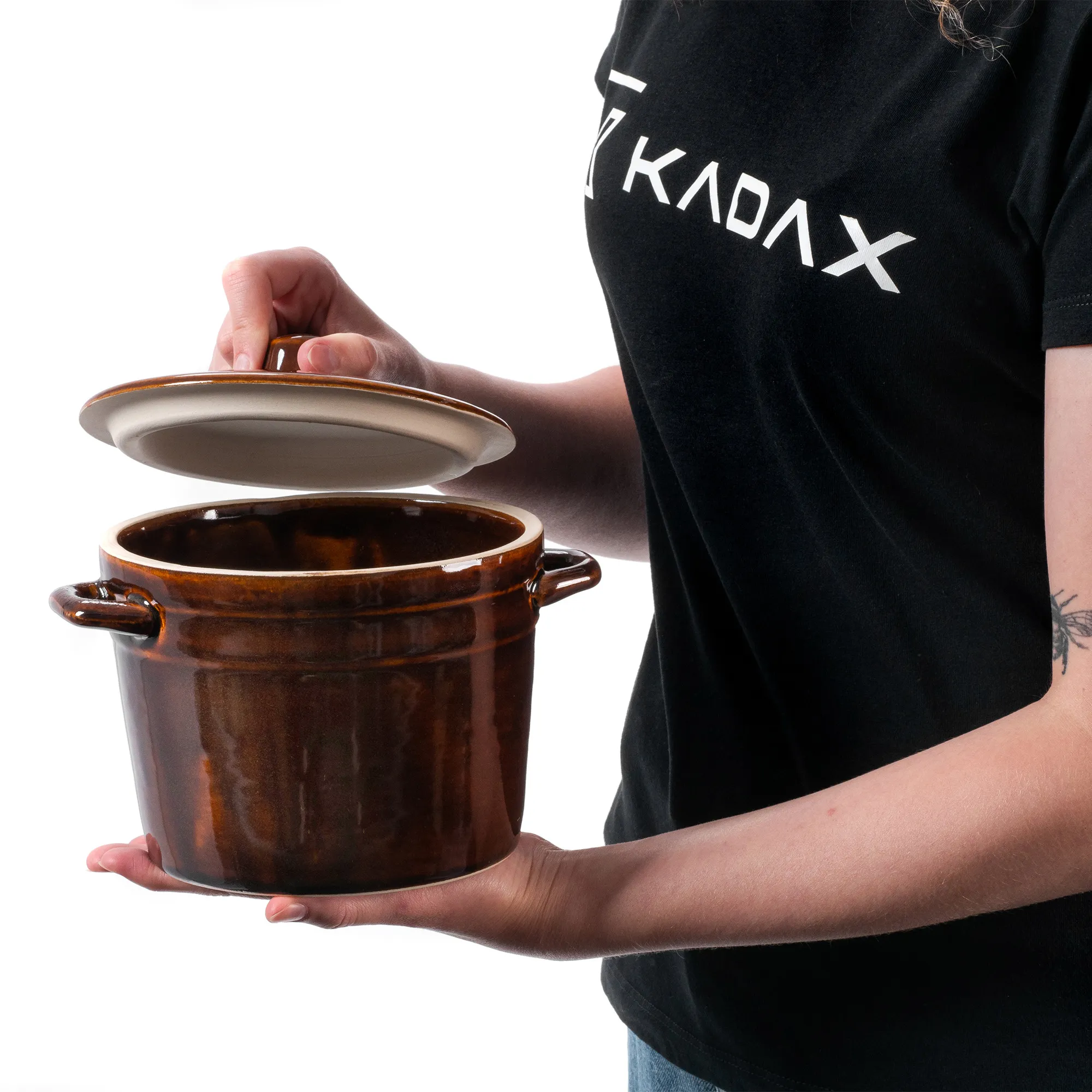 Athena akmens masės puodas 1,5 l 15 cm su dangčiu