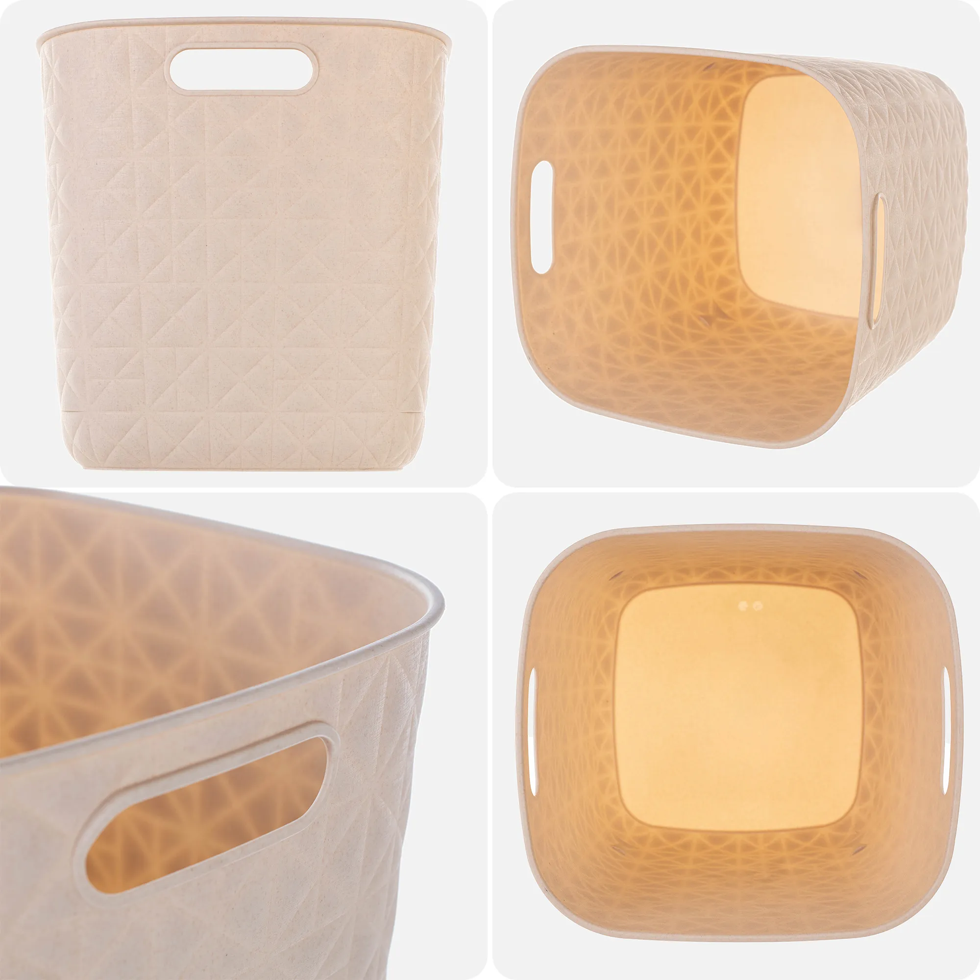 Curver Softex kvadratinis krepšys 15 l kreminis