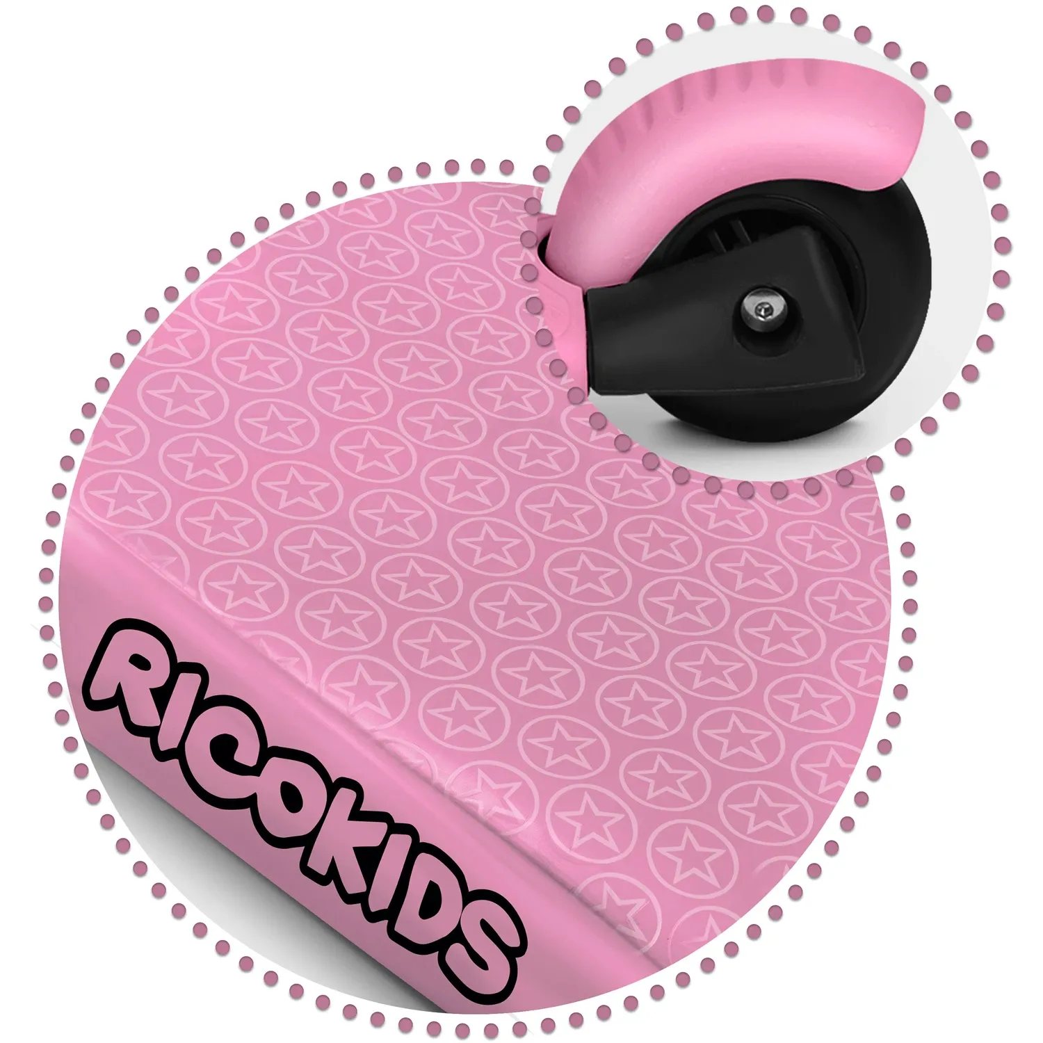 „Ricokids Todi“ triratis paspirtukas – rožinis - nuotrauka 1