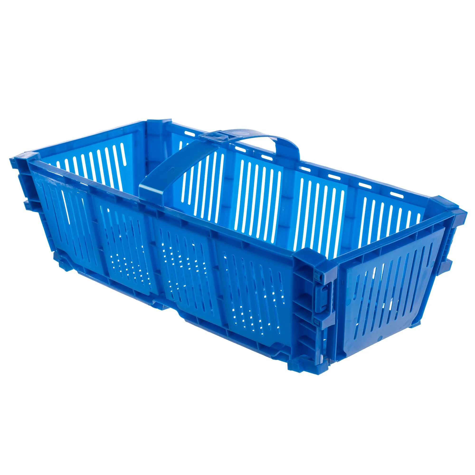 Trito sulankstomas krepšys 40×18 cm mėlynas