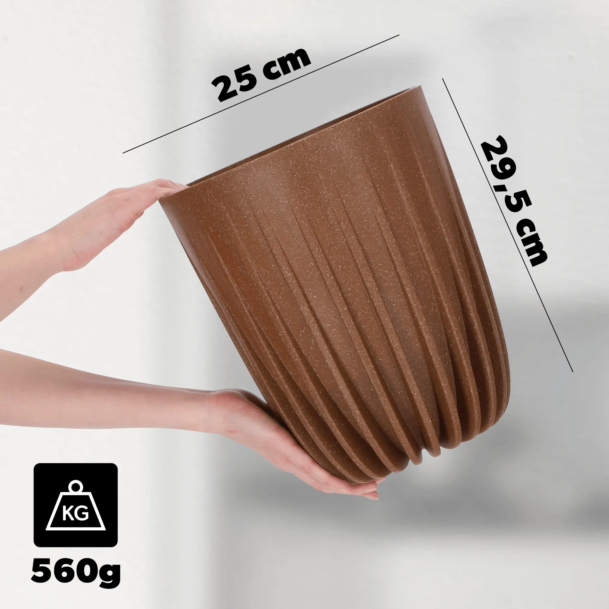 Costa ekologiškas vazonas su įdėklu 25 cm