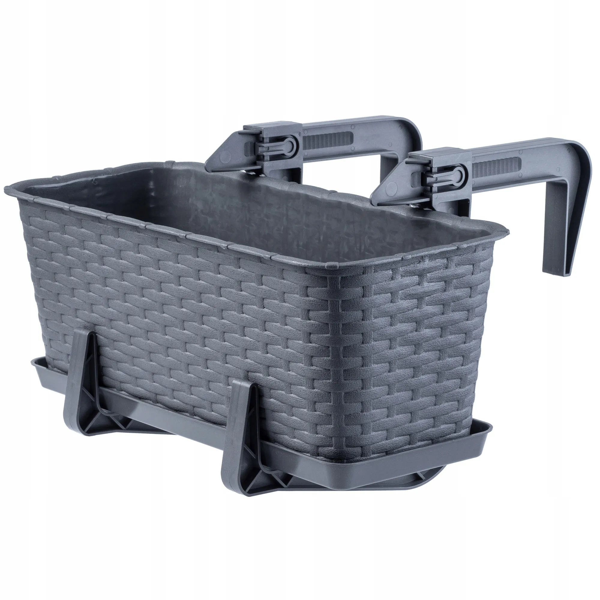 Balkono dėžė su pagrindu ir rankenomis 40 + 60 cm
