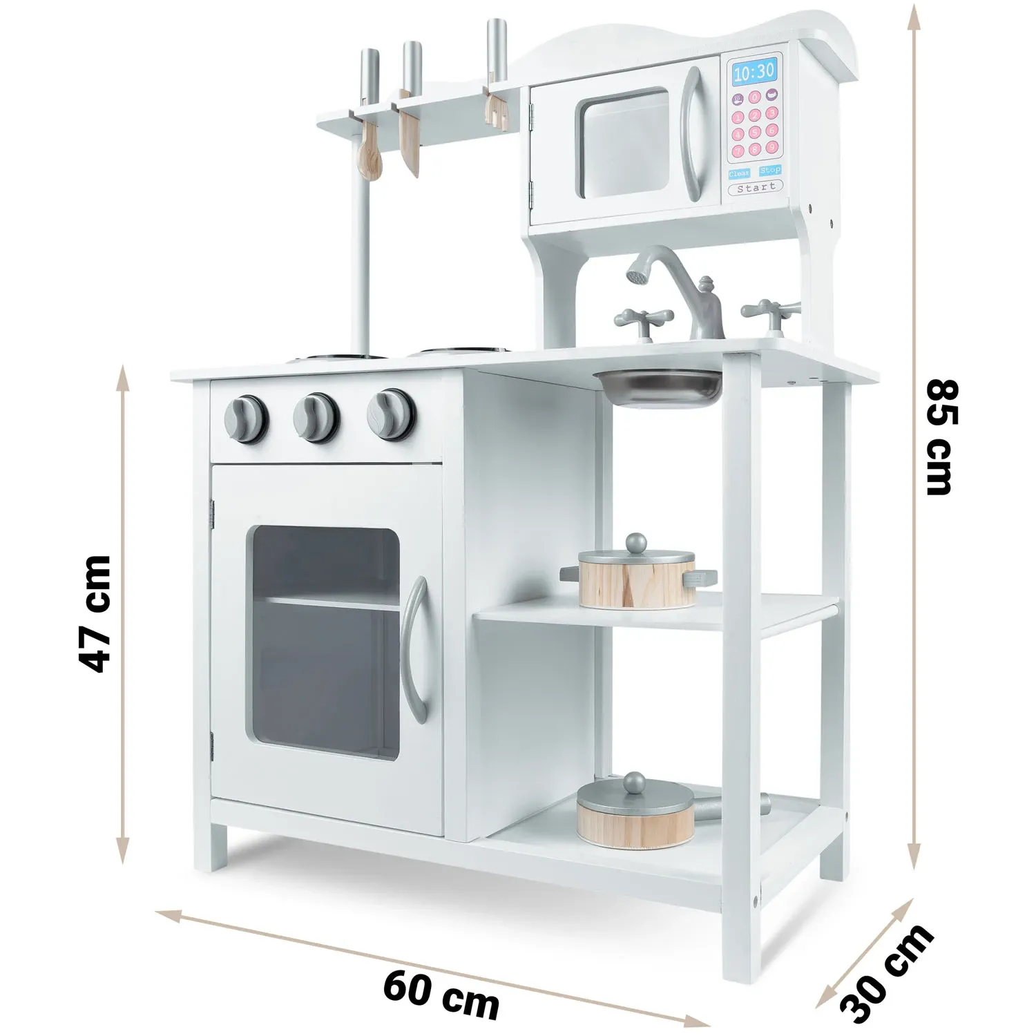 Medinė virtuvė vaikams 60 x 30 x 85 cm - nuotrauka 1