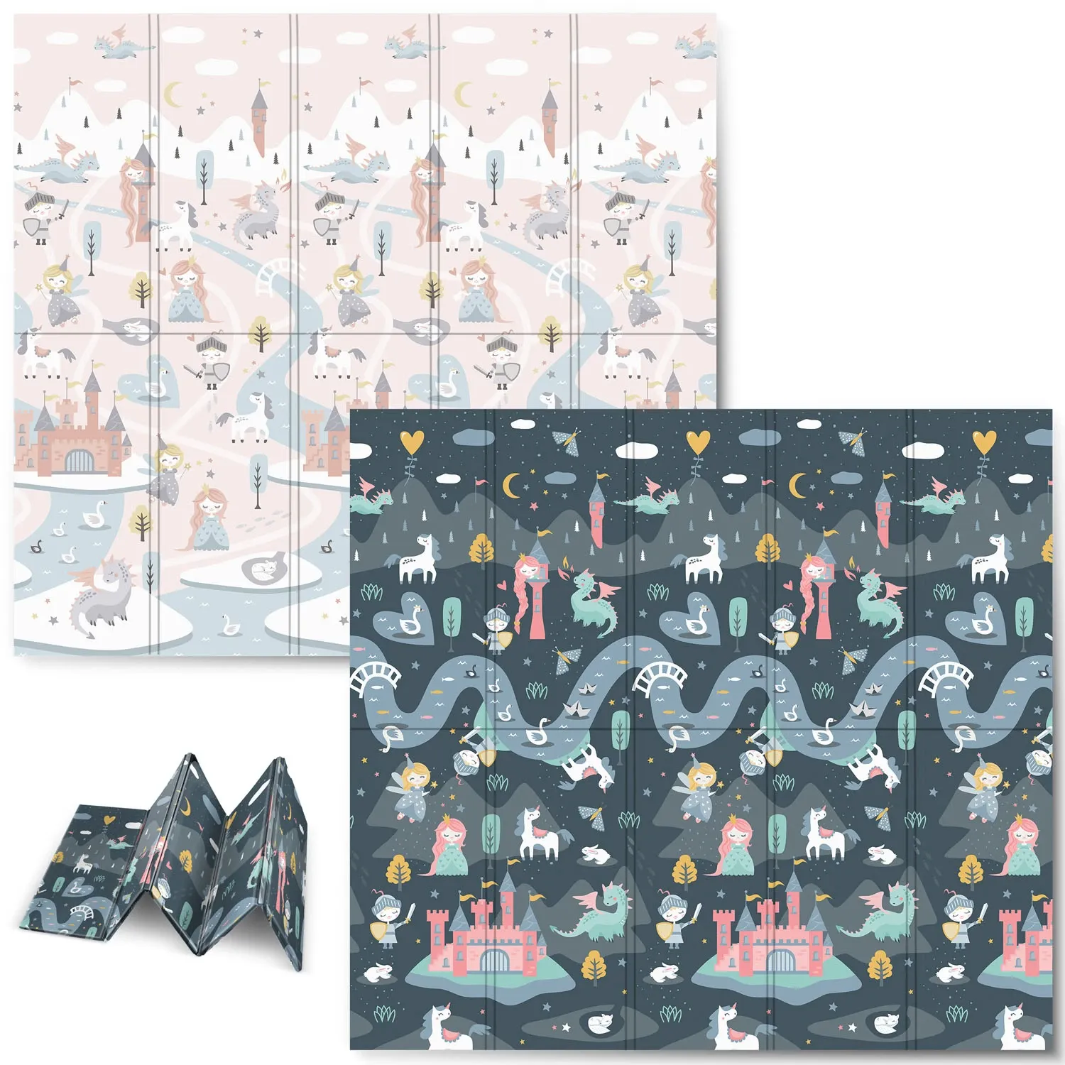 Sulankstomas edukacinis putplasčio kilimėlis 200 x 180 x 1 cm Nukido NK-340 - nuotrauka 1