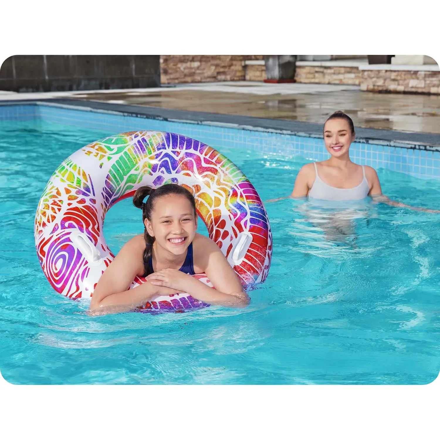 Vaikiškas ratas, kurio skersmuo 91 cm, 3 spalvos Bestway 36084 - nuotrauka 1