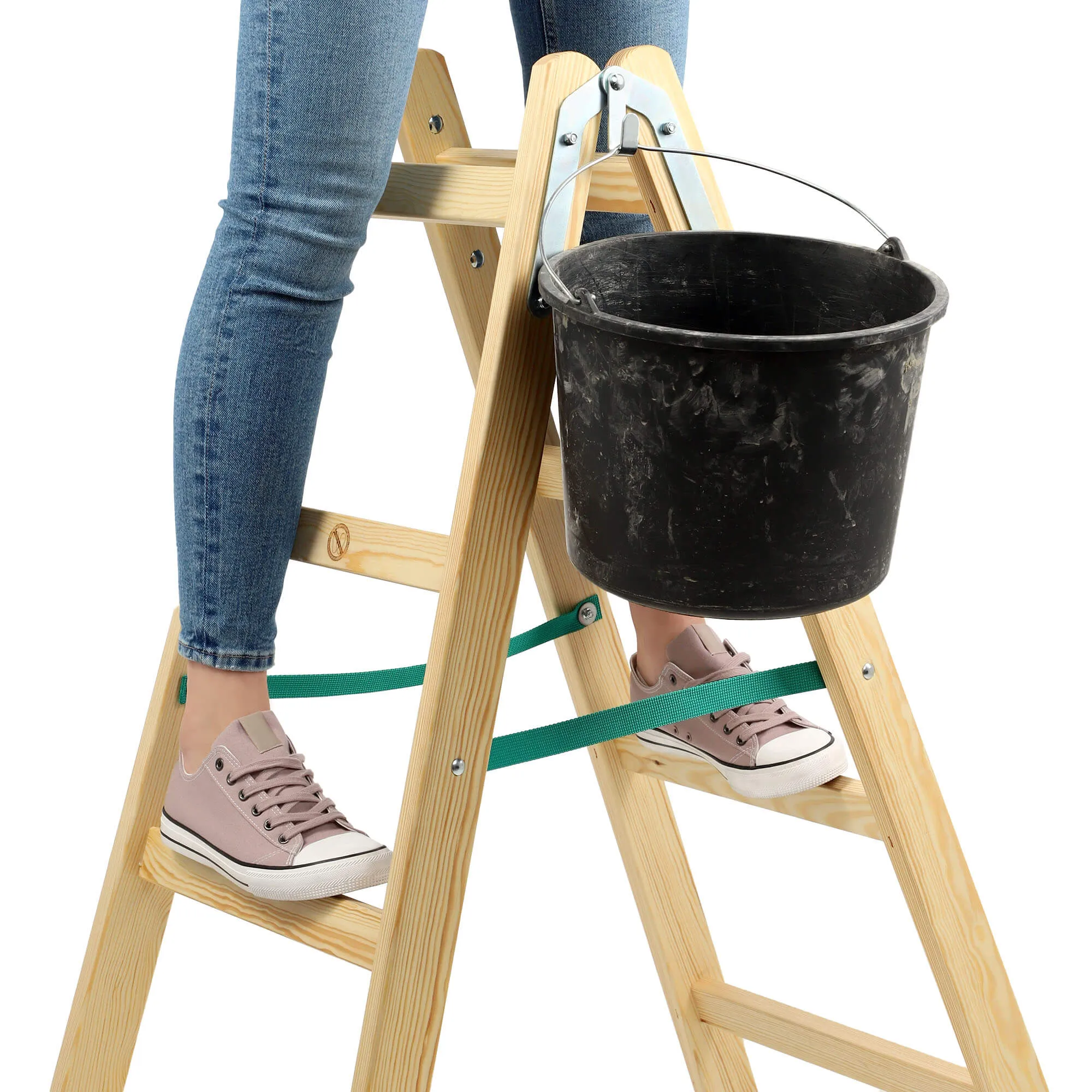 Salo medinės kopėčios, 6 pakopų, 150 kg