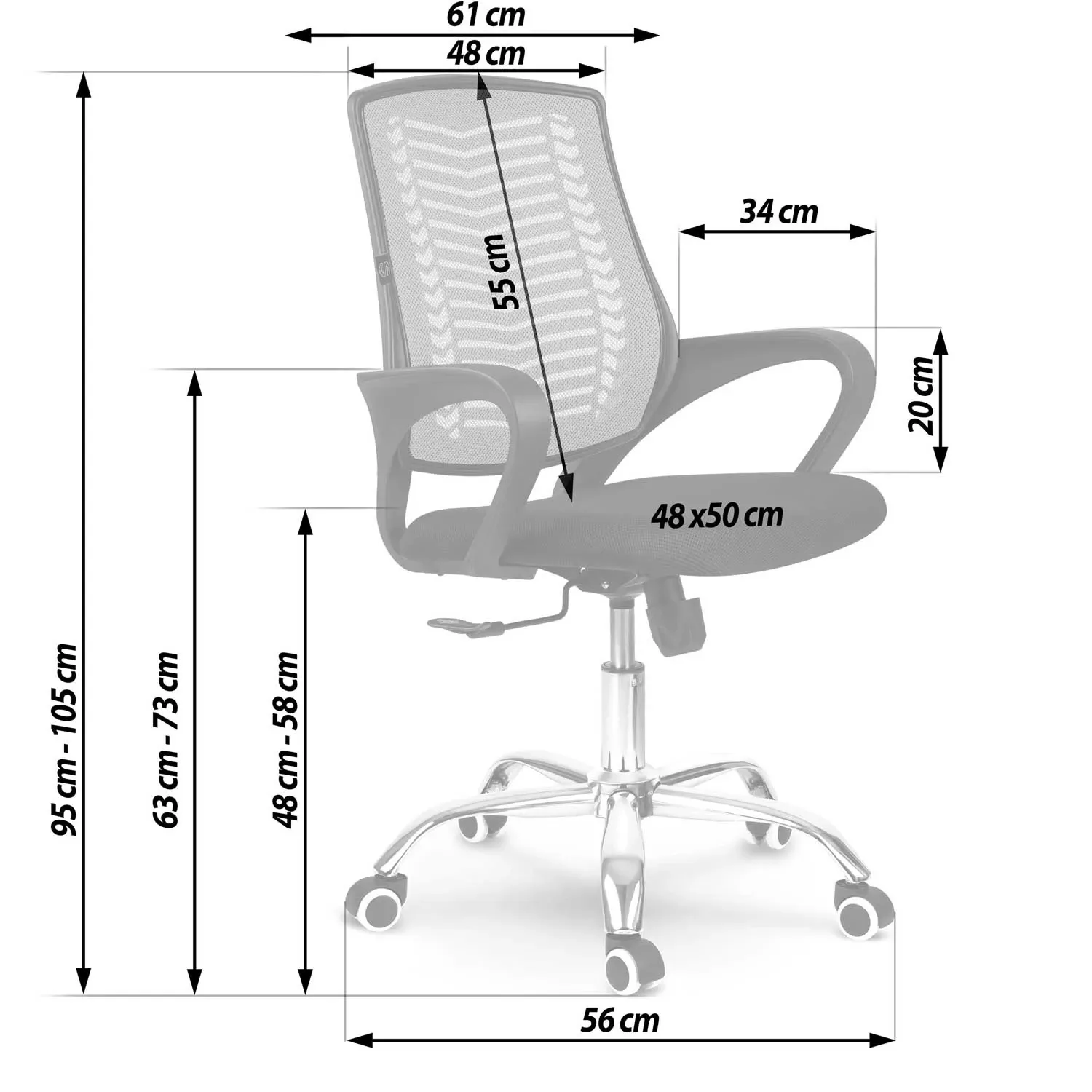 Sofotel Denar mikro tinklelio biuro kėdė, juoda - nuotrauka 1