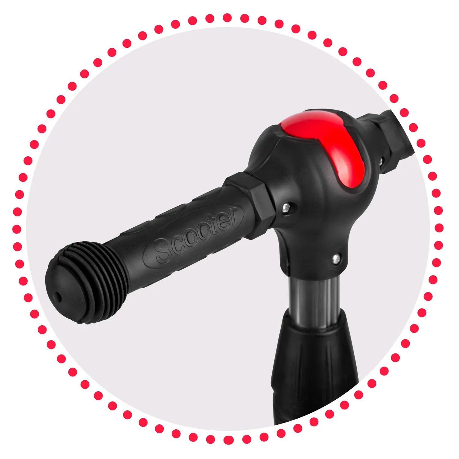 „Ricokids Piko“ triratis paspirtukas – juodas su baltais ir raudonais raštais - nuotrauka 1