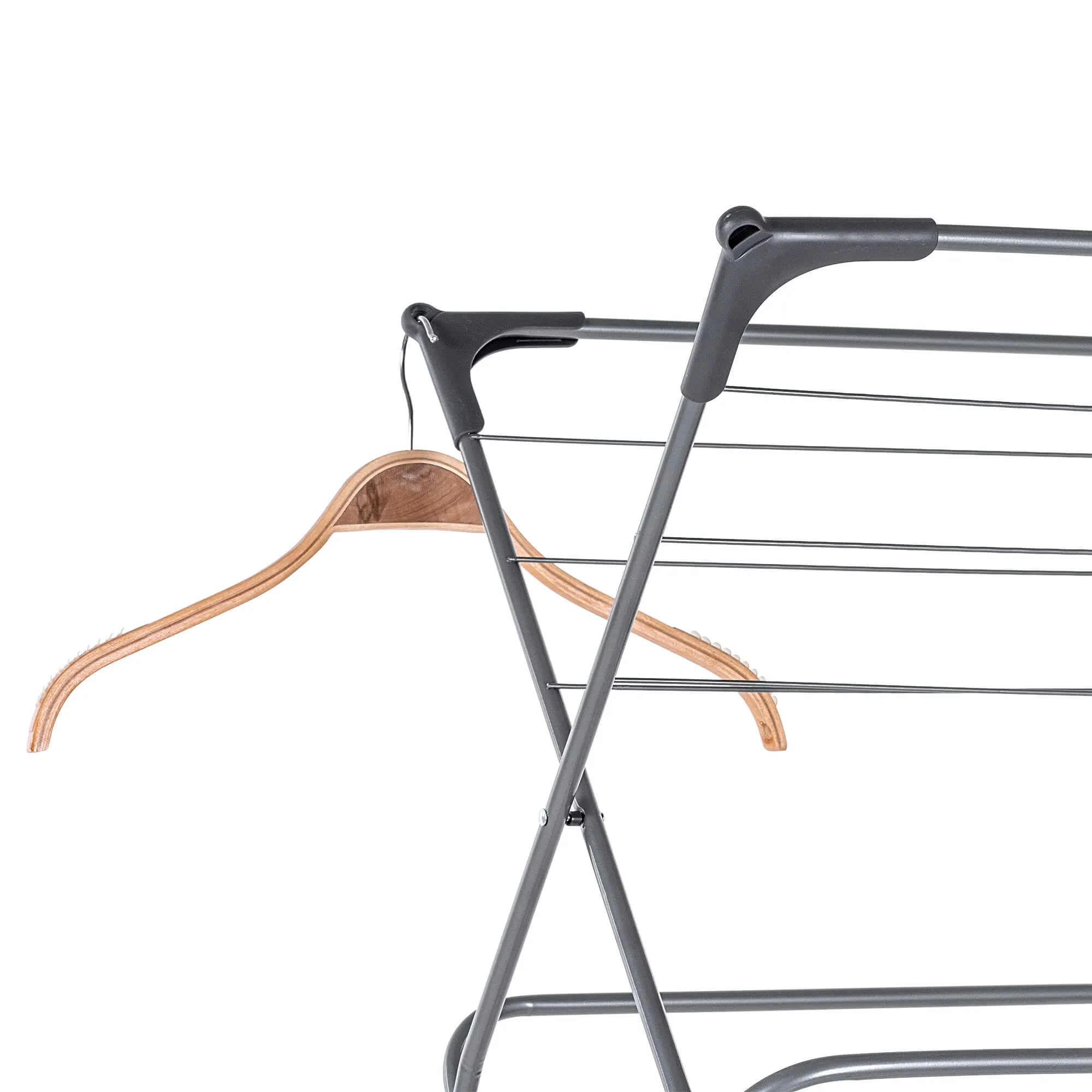 Vertikali drabužių džiovyklė „Pawia“, 138 x 60 cm, juoda