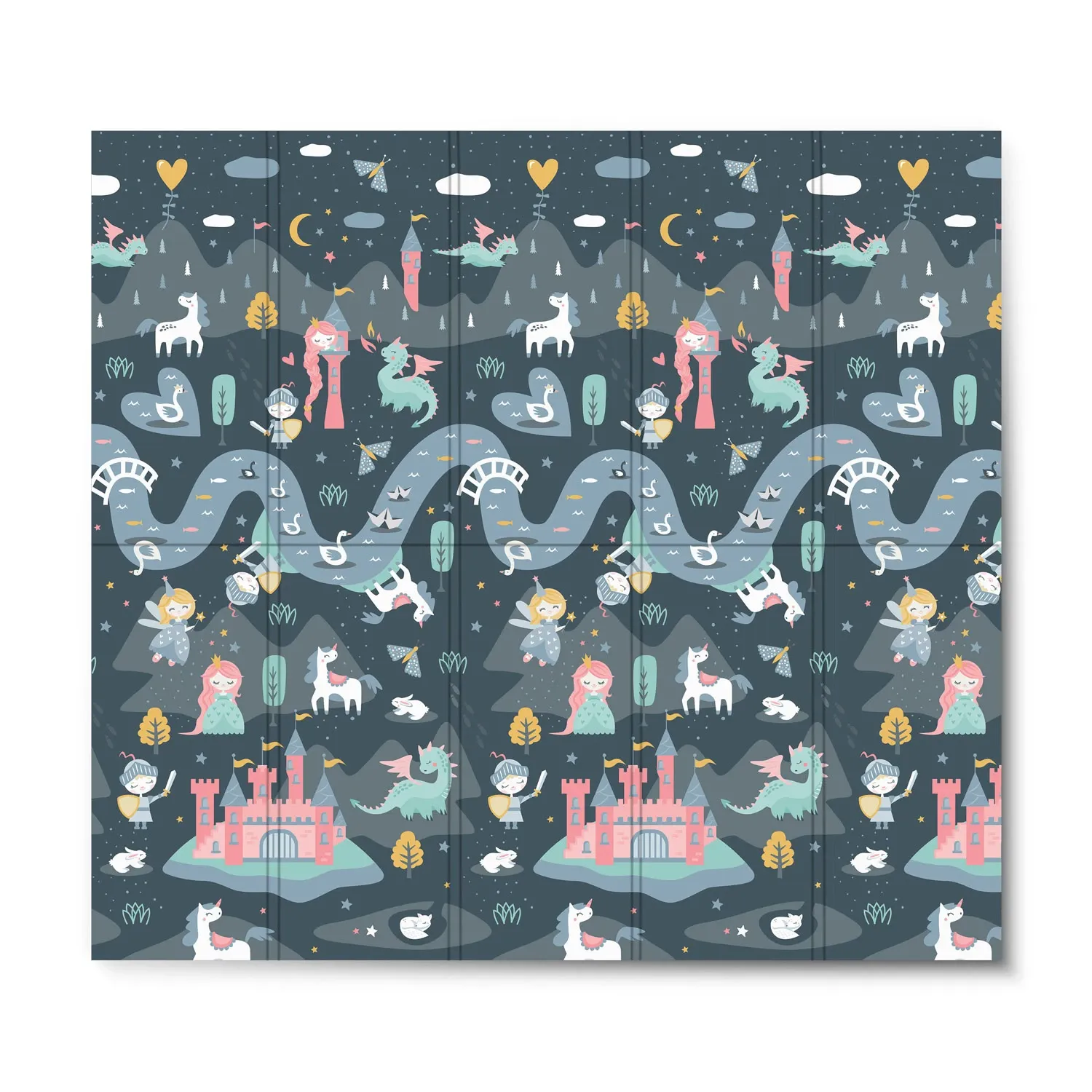 Sulankstomas edukacinis putplasčio kilimėlis 200 x 180 x 1 cm Nukido NK-340 - nuotrauka 1