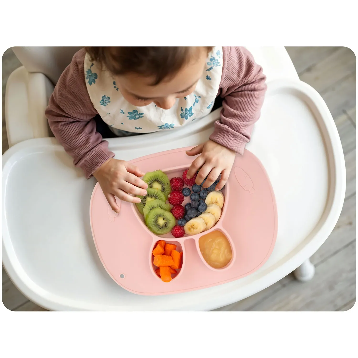 „Ricokids“ triušio silikoninė maitinimo lėkštė vaikams - nuotrauka 1