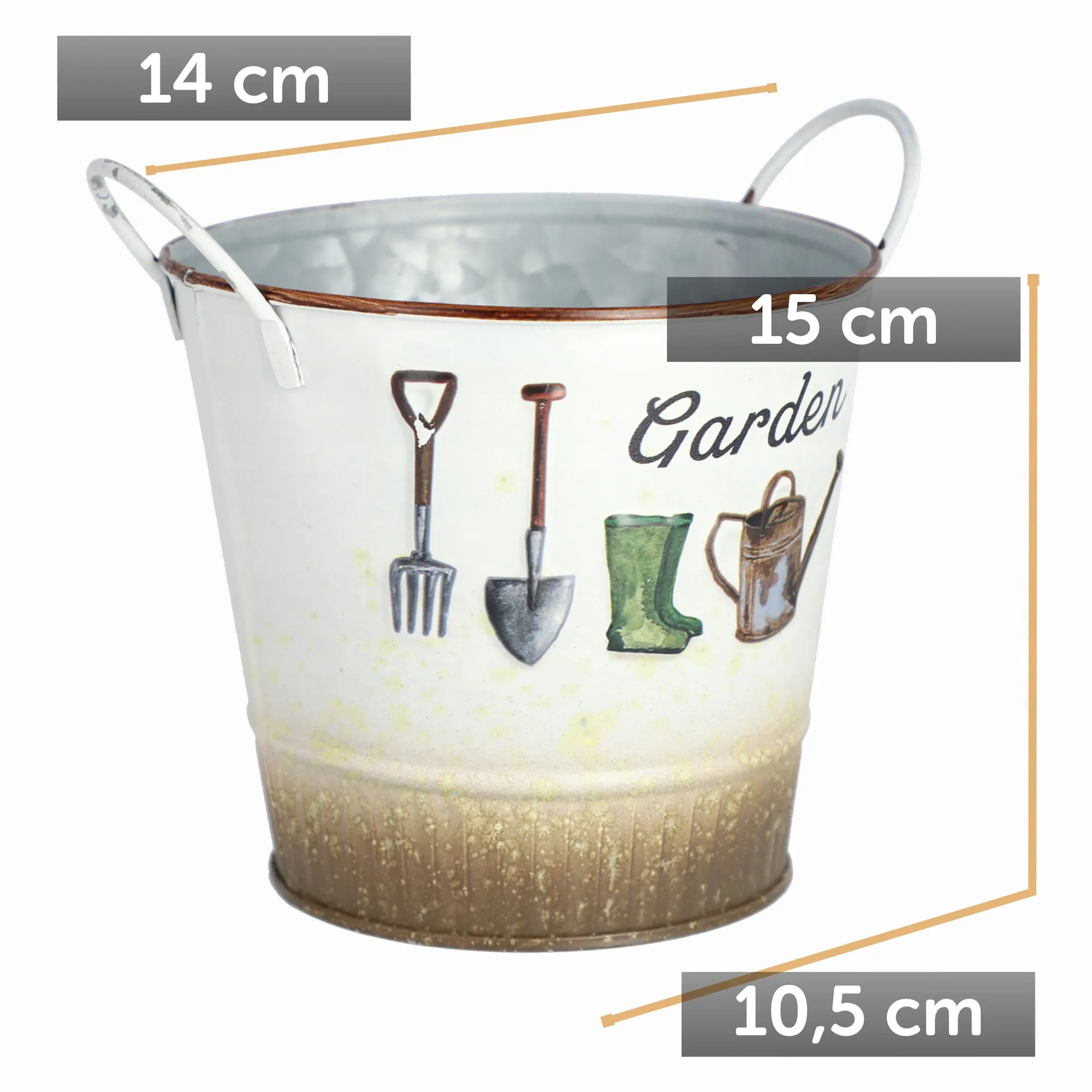 Stanti apvalus gėlių vazonas 14 cm