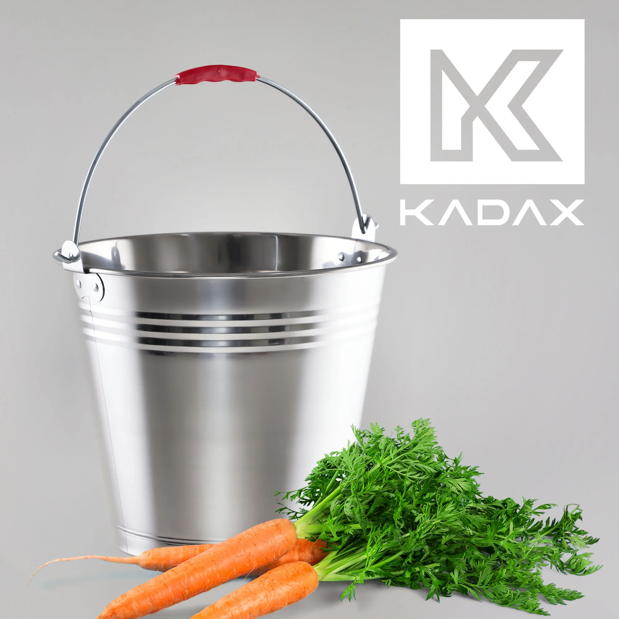 Ciney nerūdijančio plieno kibiras su rankena 10 l