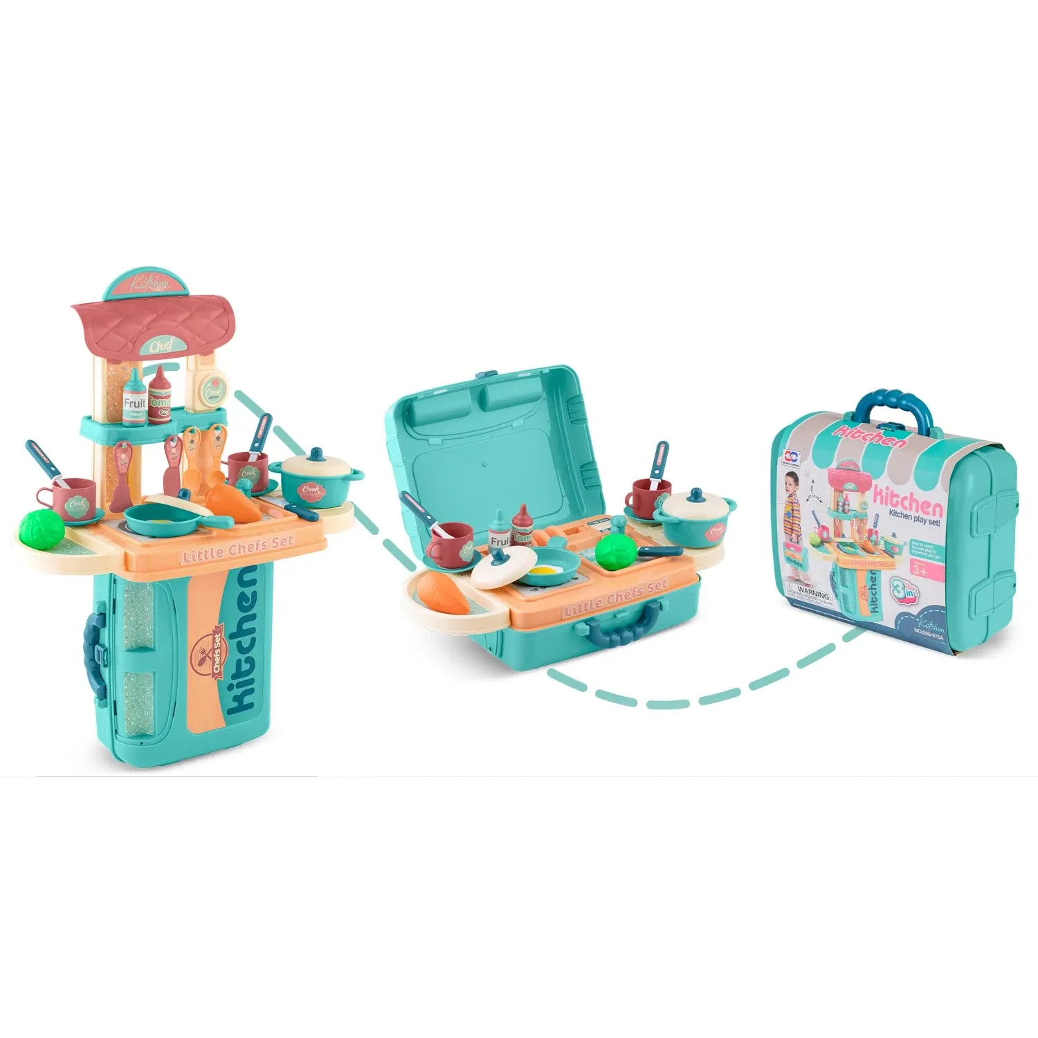 Ricokids 772901 Vaikiška virtuvė su dėklu - nuotrauka 1