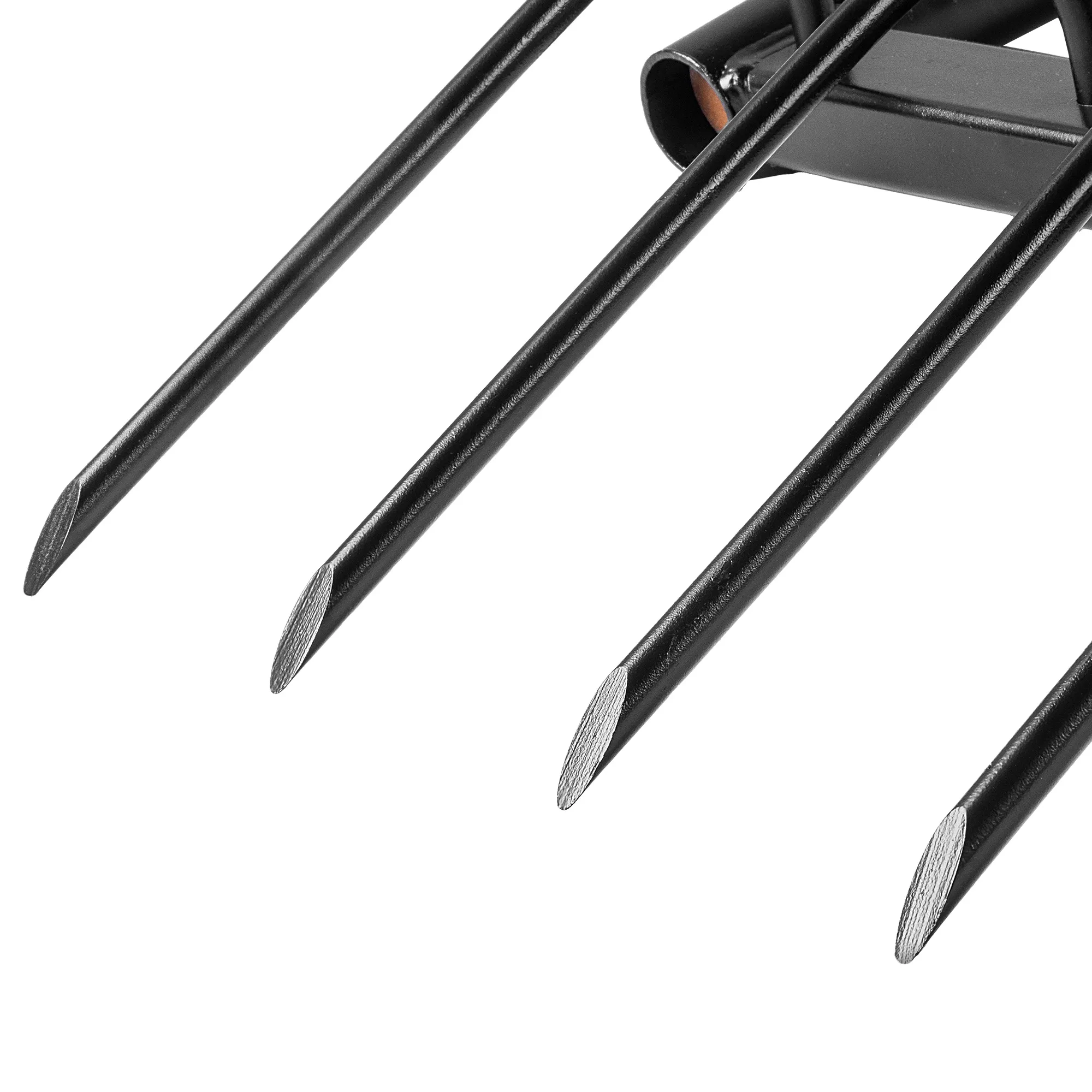 Sodo šakutė dirvos purenimui, 4 dalių, su rankenomis