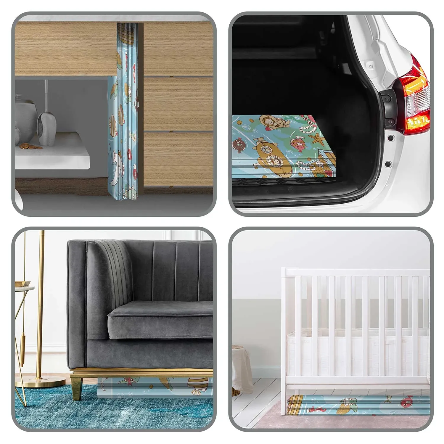 Sulankstomas edukacinis putplasčio kilimėlis 200 x 180 x 1 cm Nukido NK-340 vandenyno-žemės spalvos - nuotrauka 1