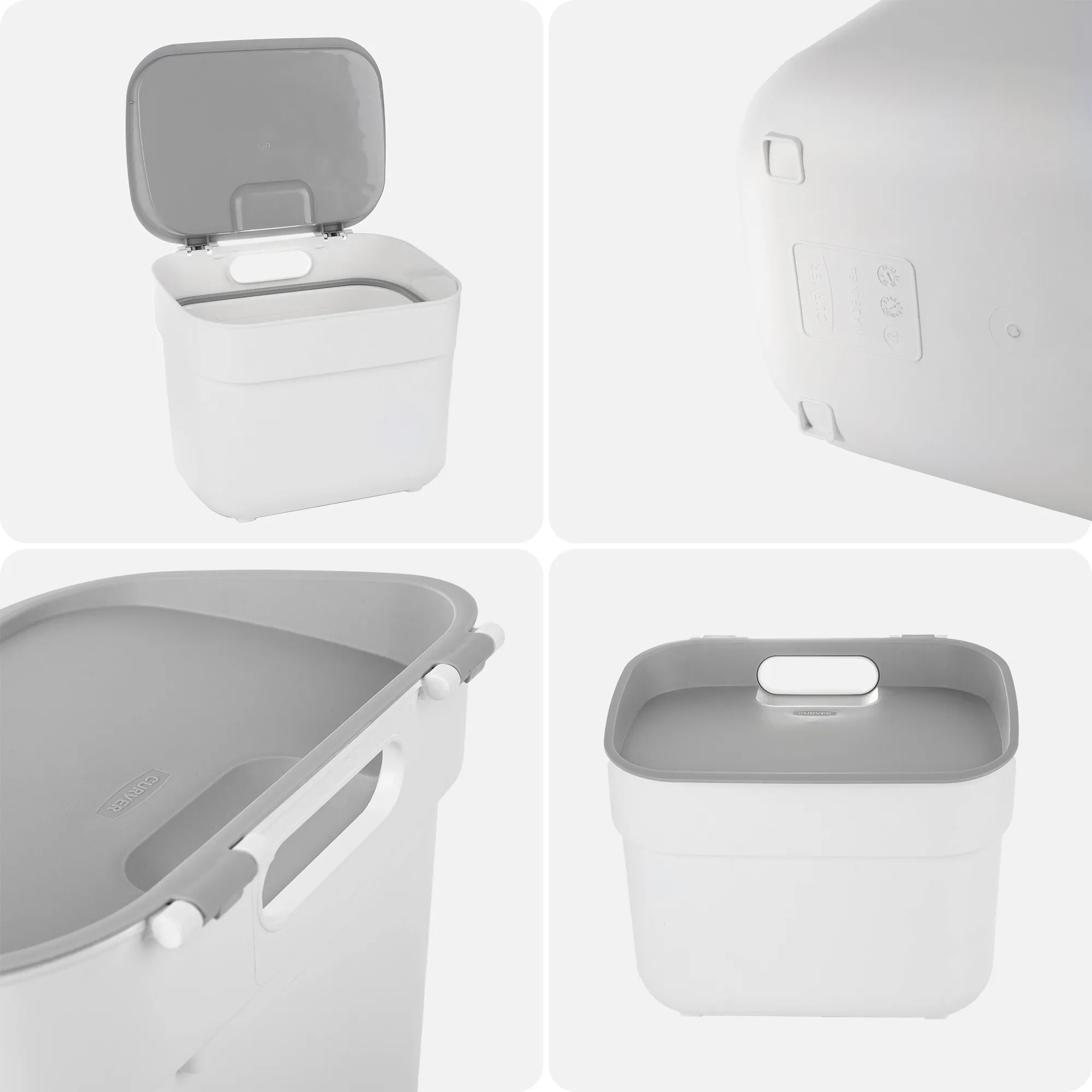 Curver Ready to Collect 5 l atliekų rūšiavimo šiukšliadėžė, balta