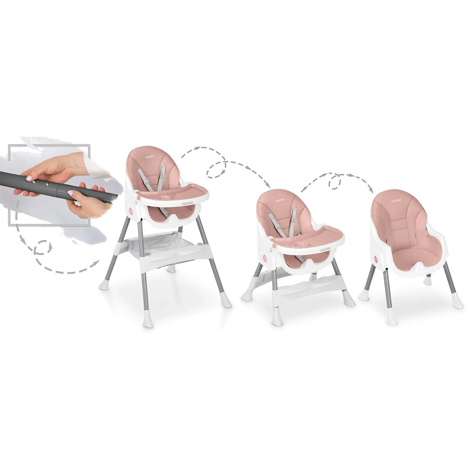 Ricokids Mani rožinė maitinimo kėdutė - nuotrauka 1