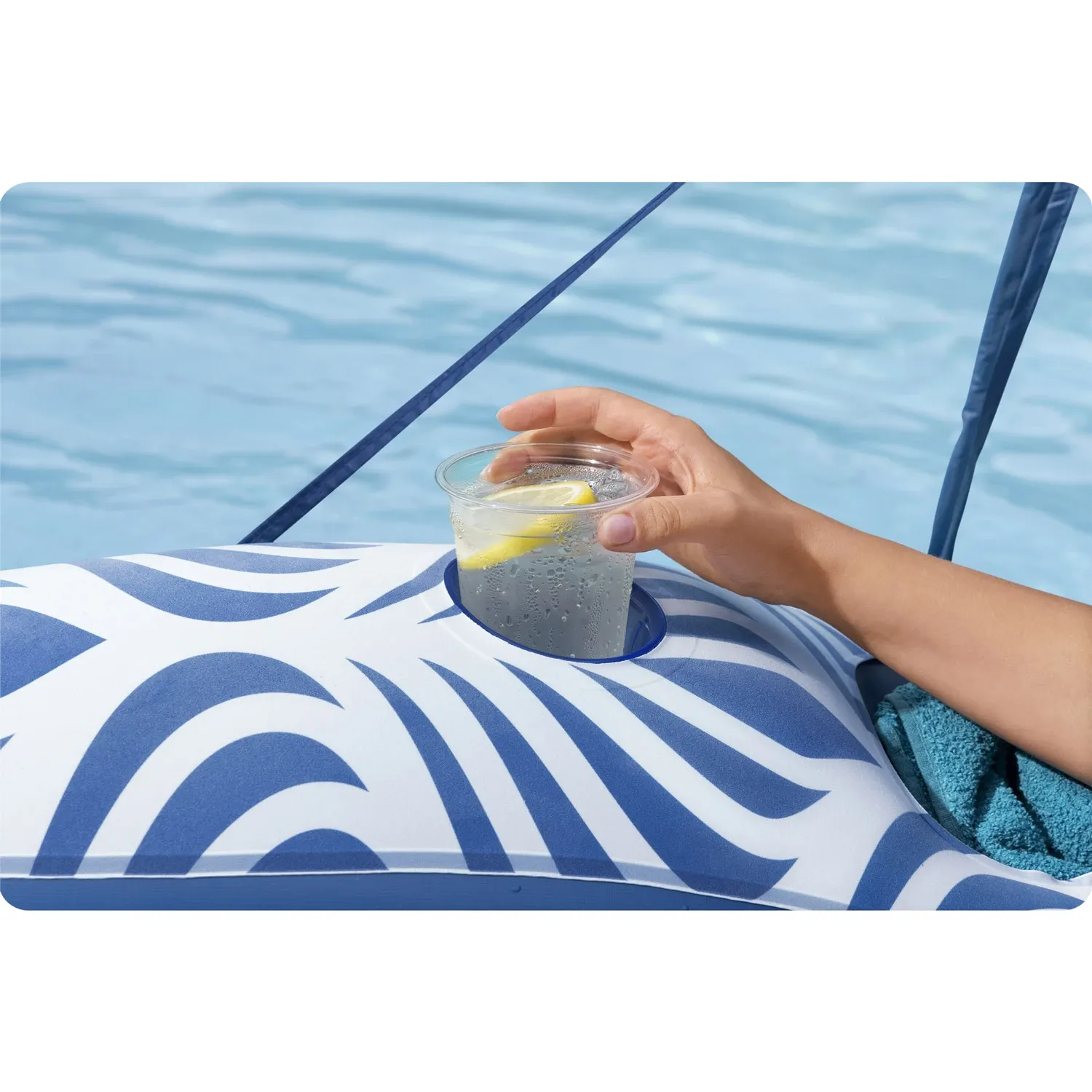 „Bestway 43732“ plaukimo čiužinys su stogu - nuotrauka 1